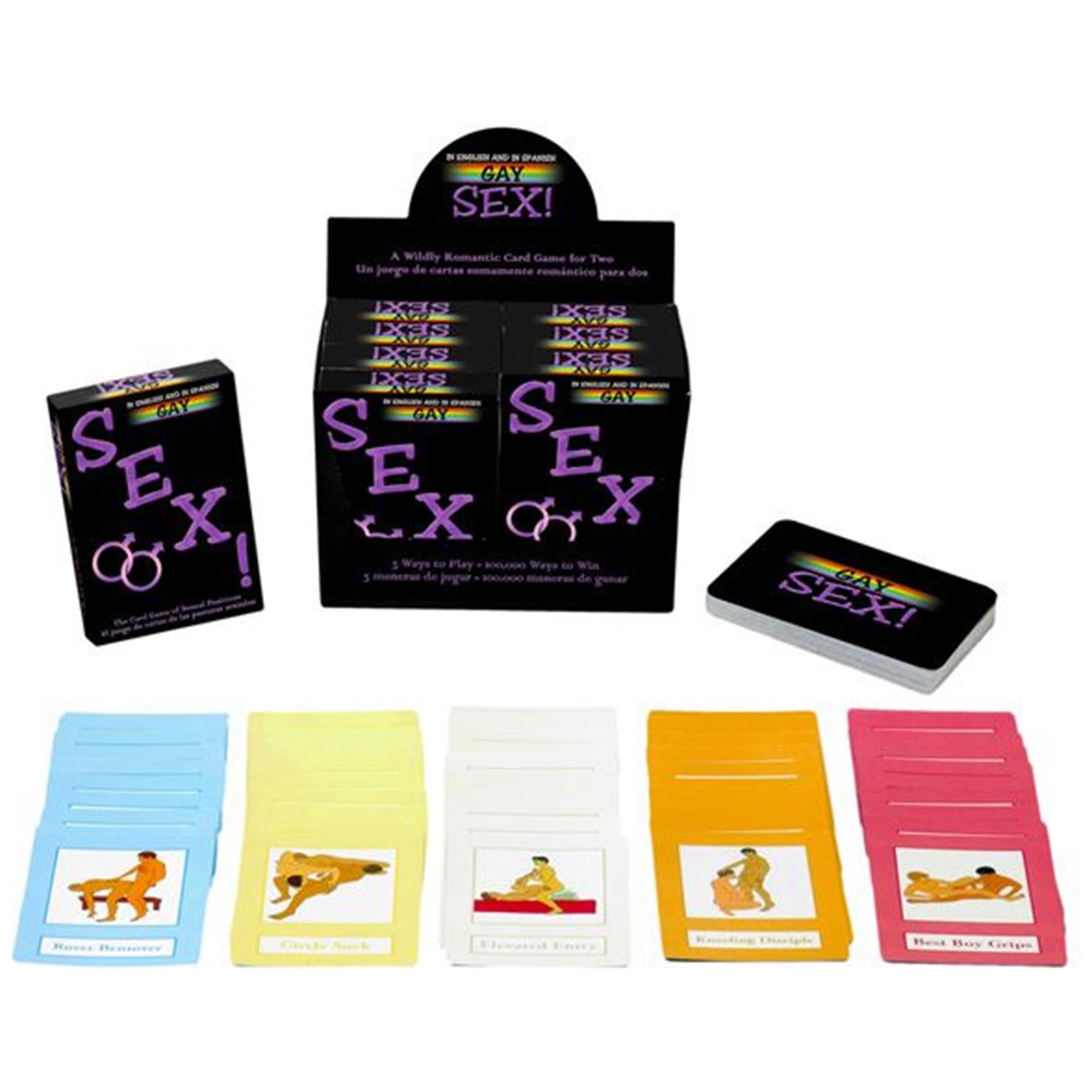 Gay Sex Card Game från Kheper Games, kortlek med illustrerade sexpositioner för gaypar