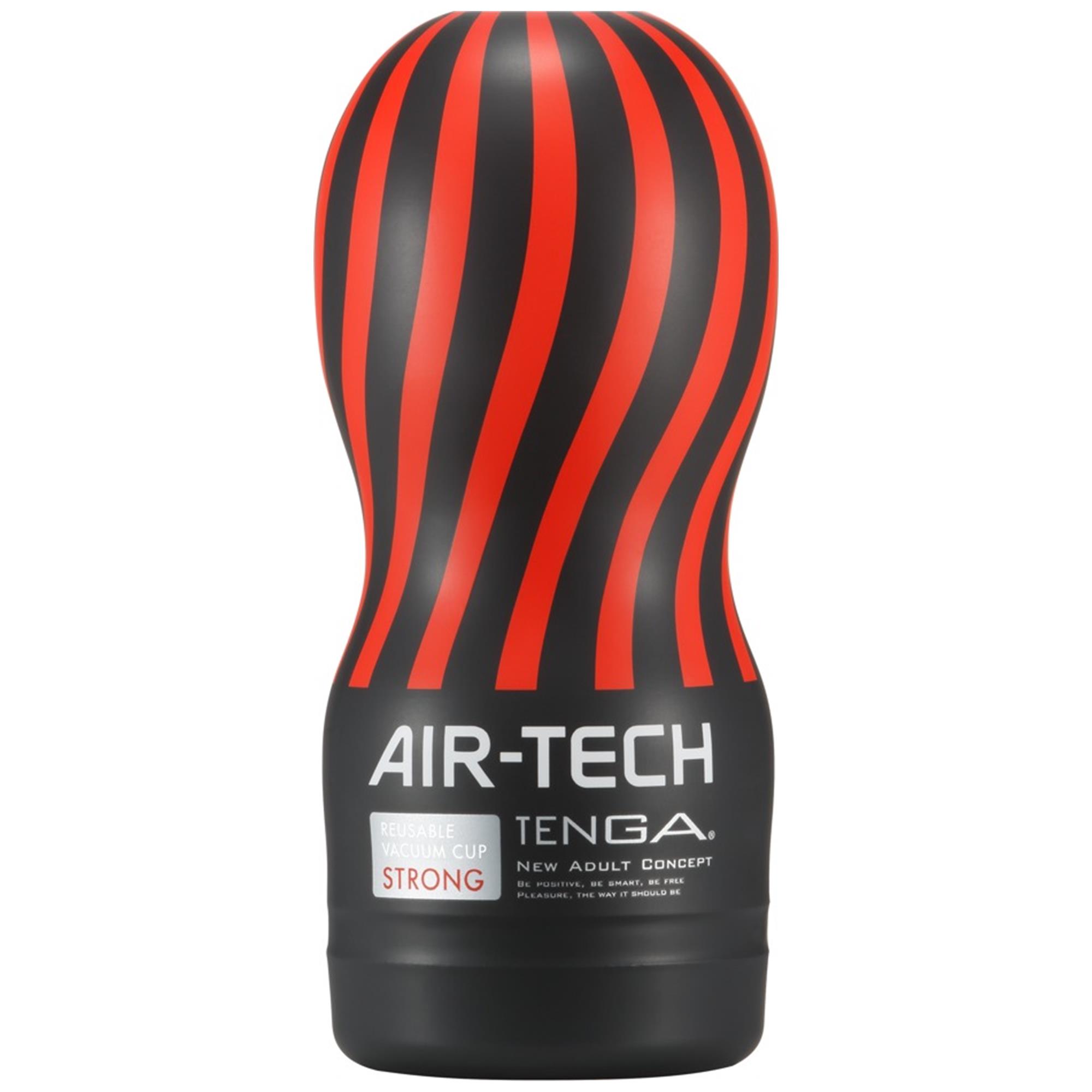 Tenga Air Tech Strong Black masturbator mot vit bakgrund