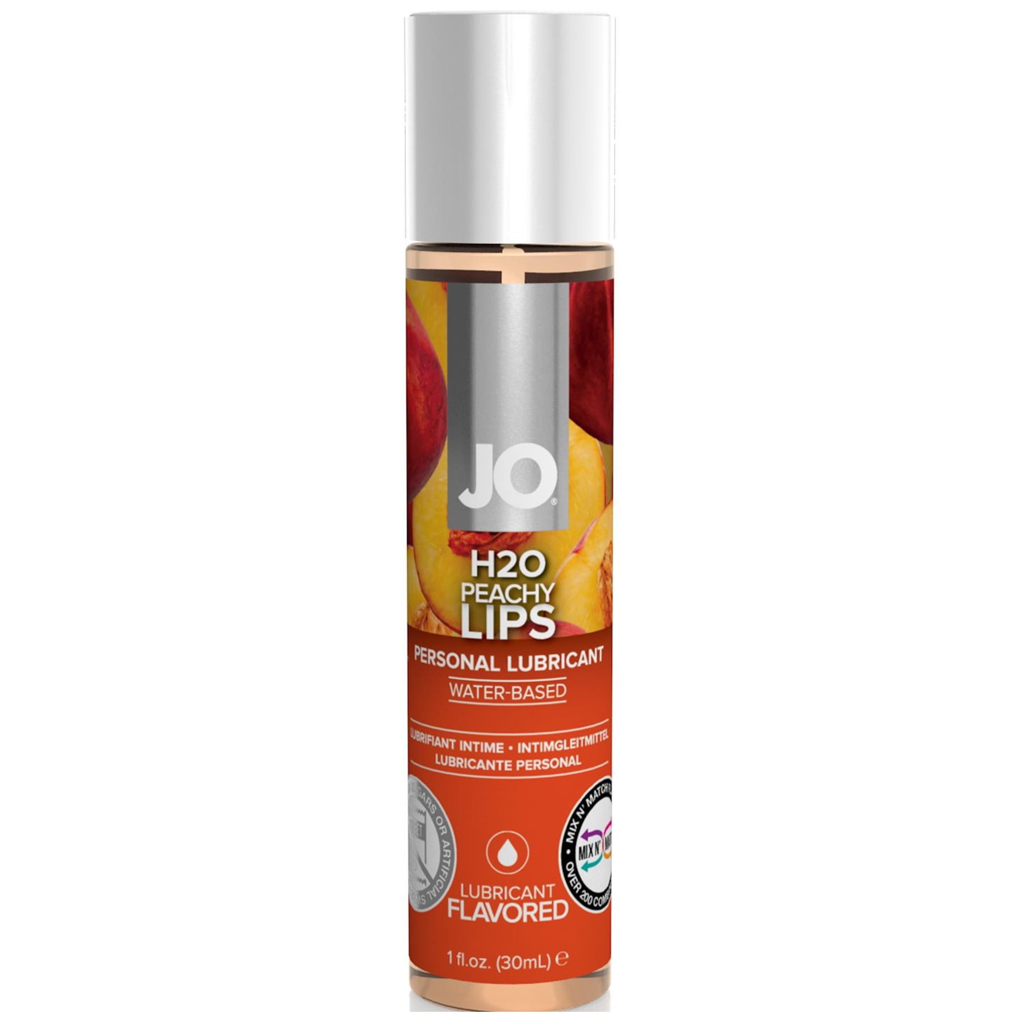 JO H2O Peachy Lips 30 ml – vattenbaserat glidmedel med persiksmak från System JO
