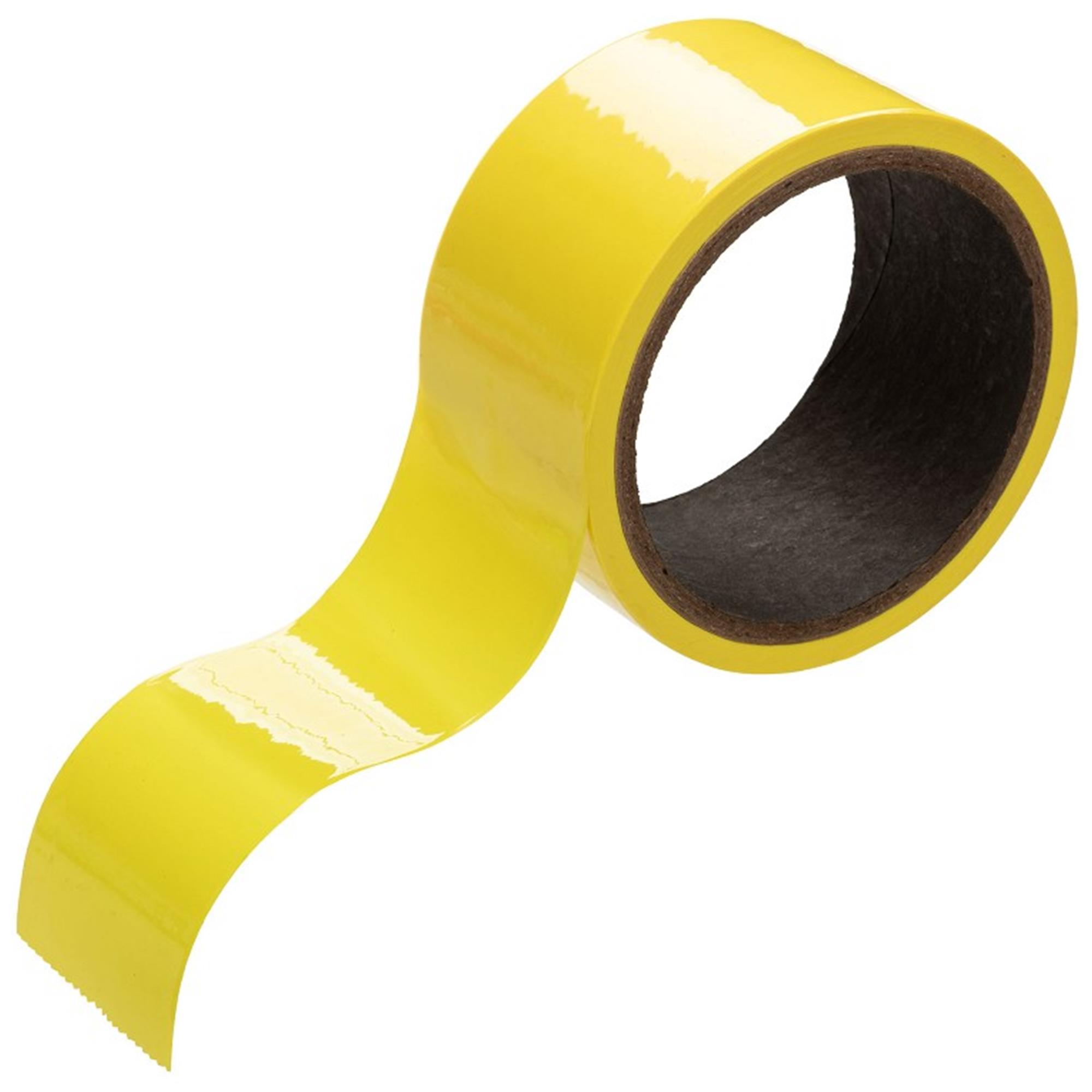 Boundless Bondage Tape gul – 18 meter PVC-bondagetejp från California Exotic Novelties