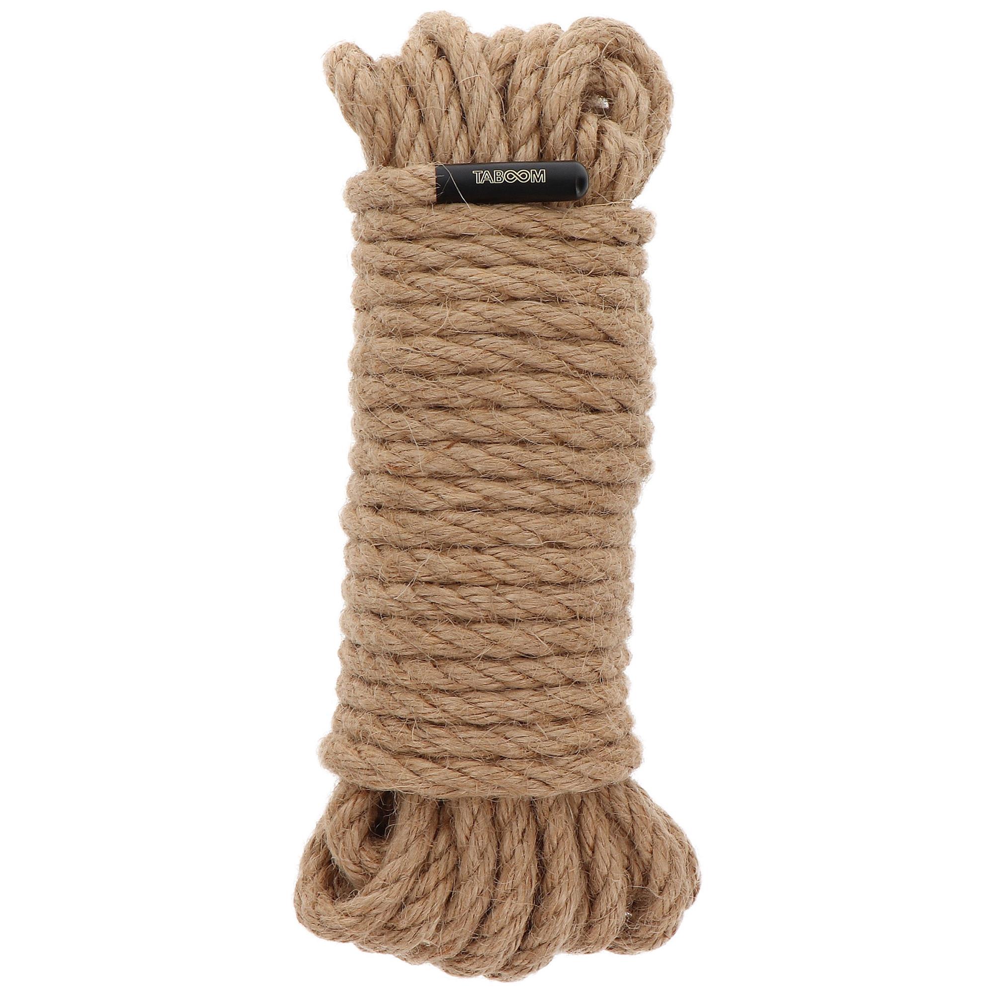 TABOOM Bondage Rope Hemp 10 meter 7 mm i naturlig hampafärg