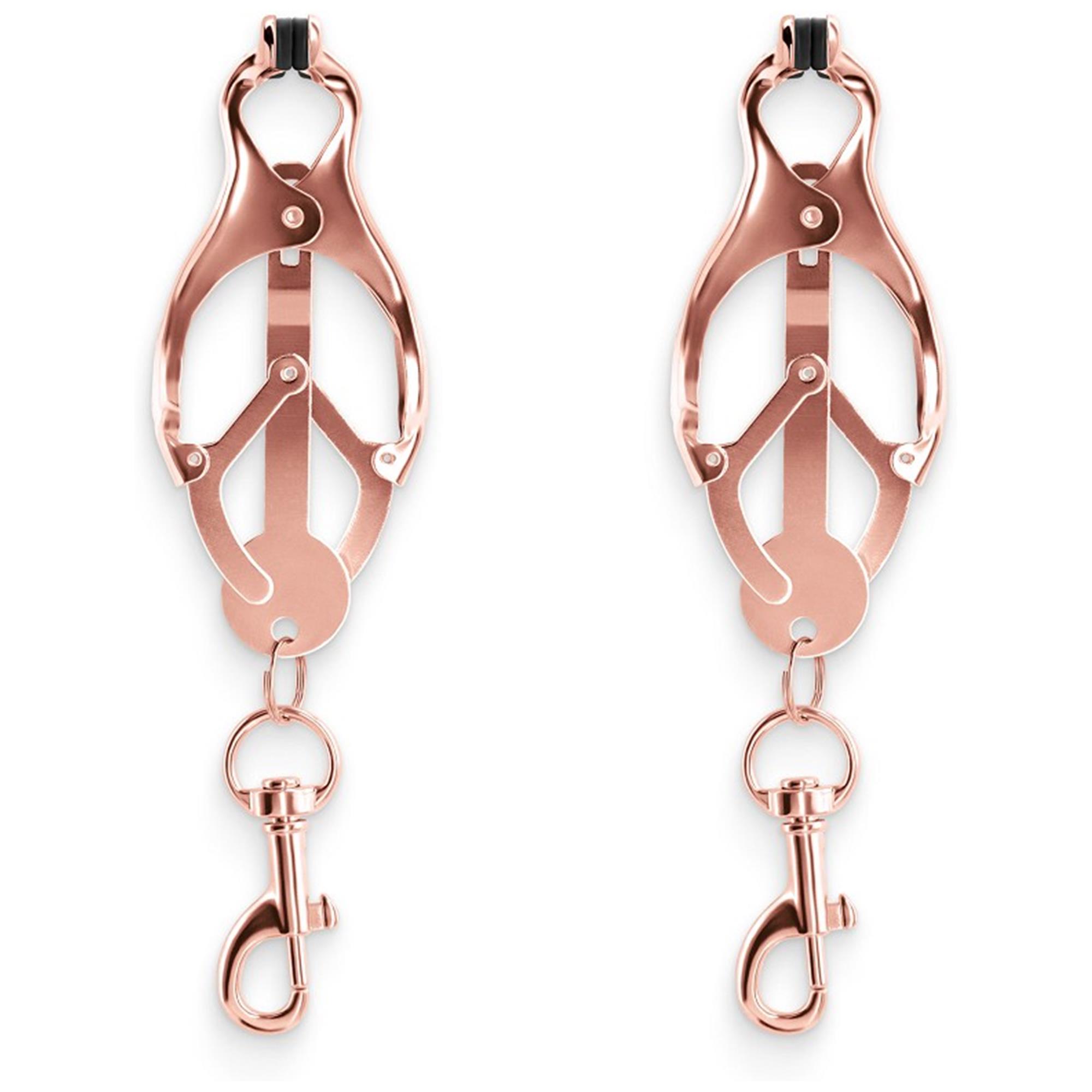 Nipple Clamps C3 Rose Gold från NS Novelties mot vit bakgrund