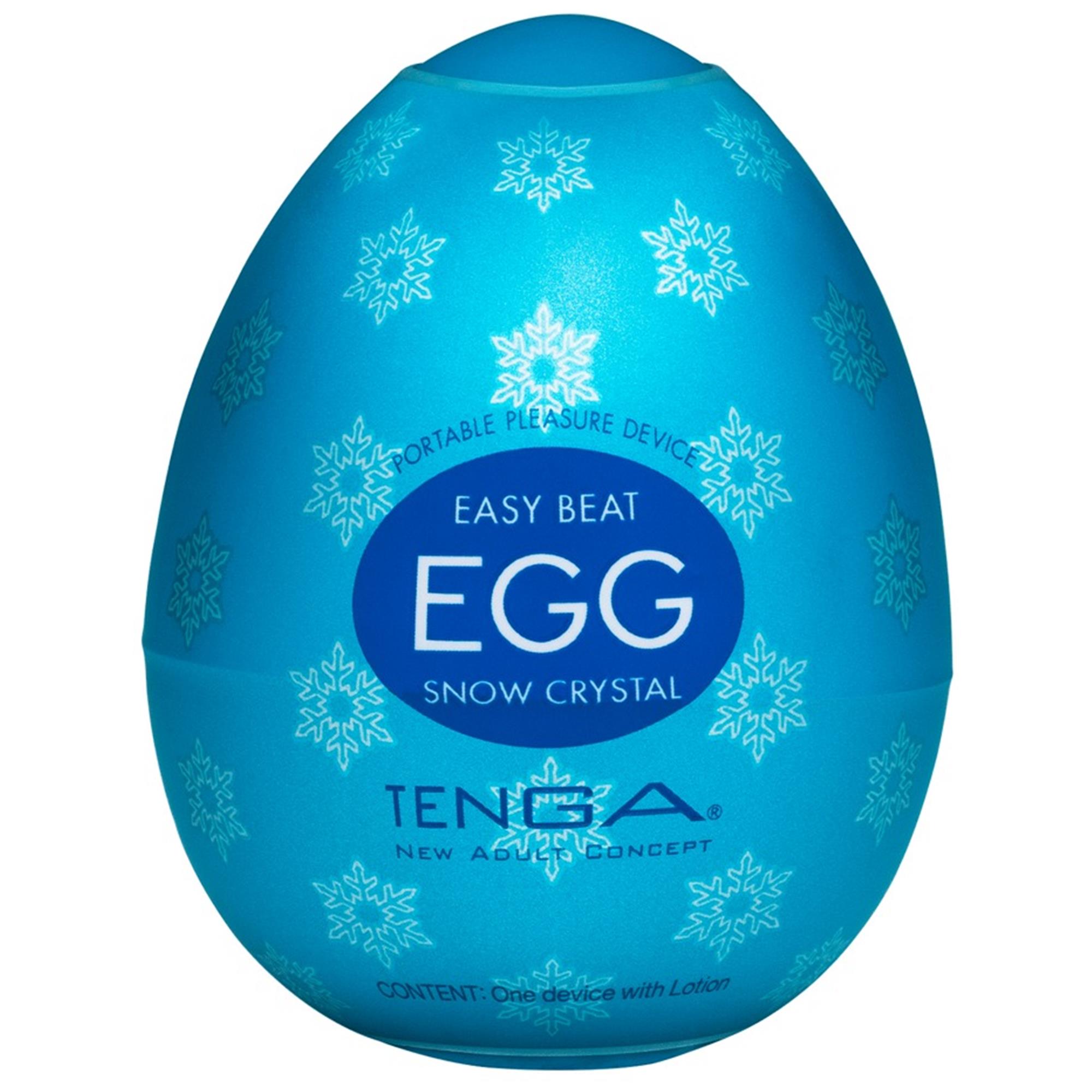 Tenga Egg Snow Crystal förpackning och ägg