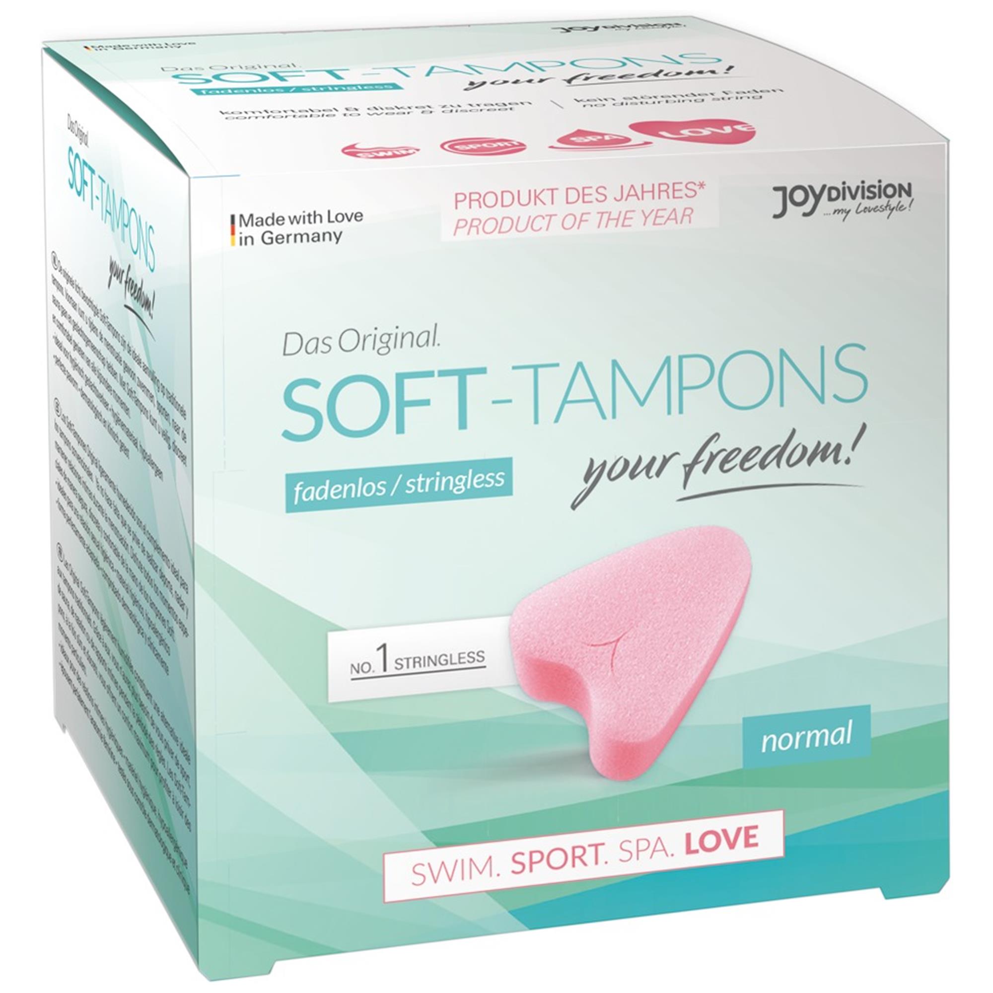Soft Tampons 3-pack från Joydivision, snörlösa engångstamponger