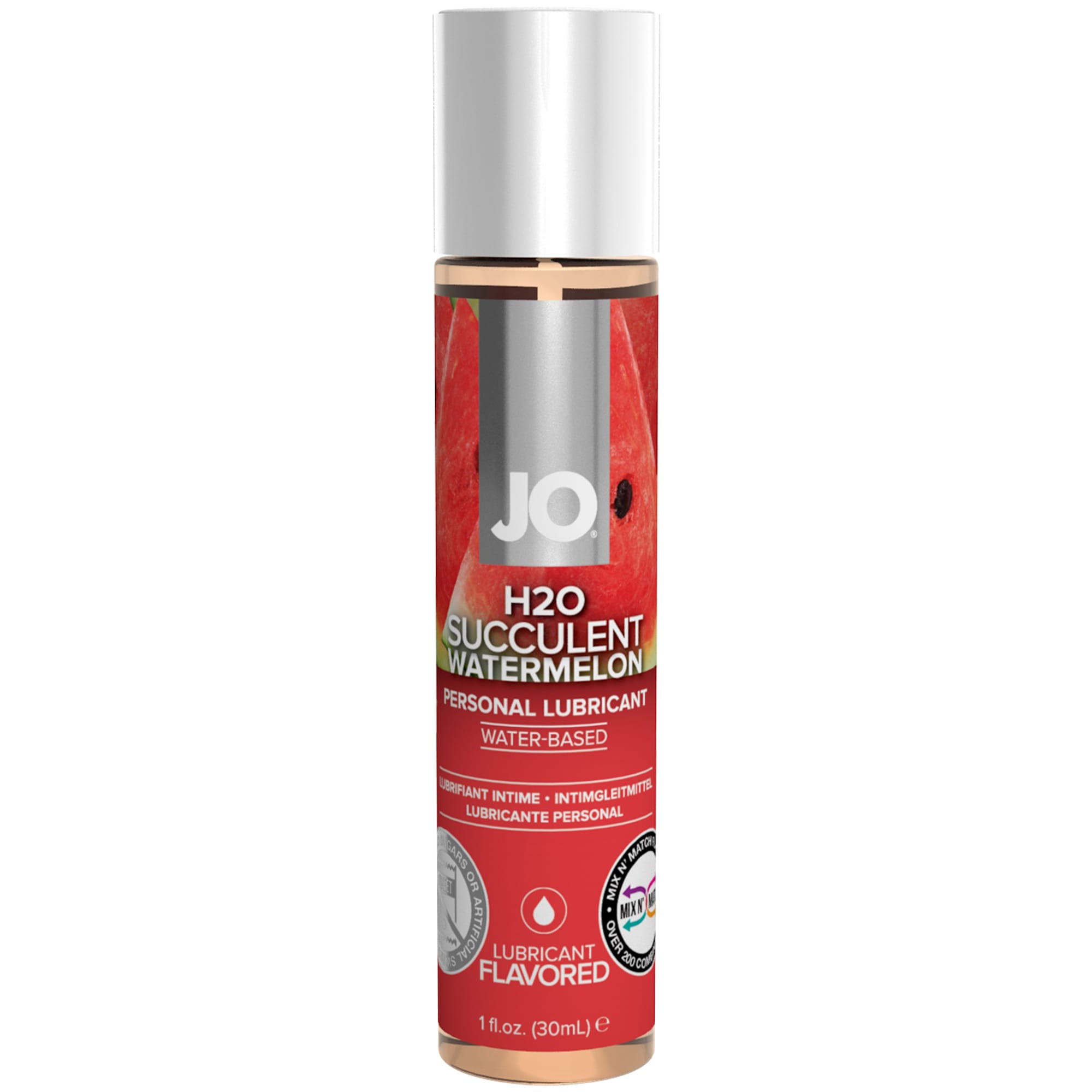 JO H2O Watermelon 30 ml flaska – sockerfritt smaksatt vattenbaserat glidmedel från System JO