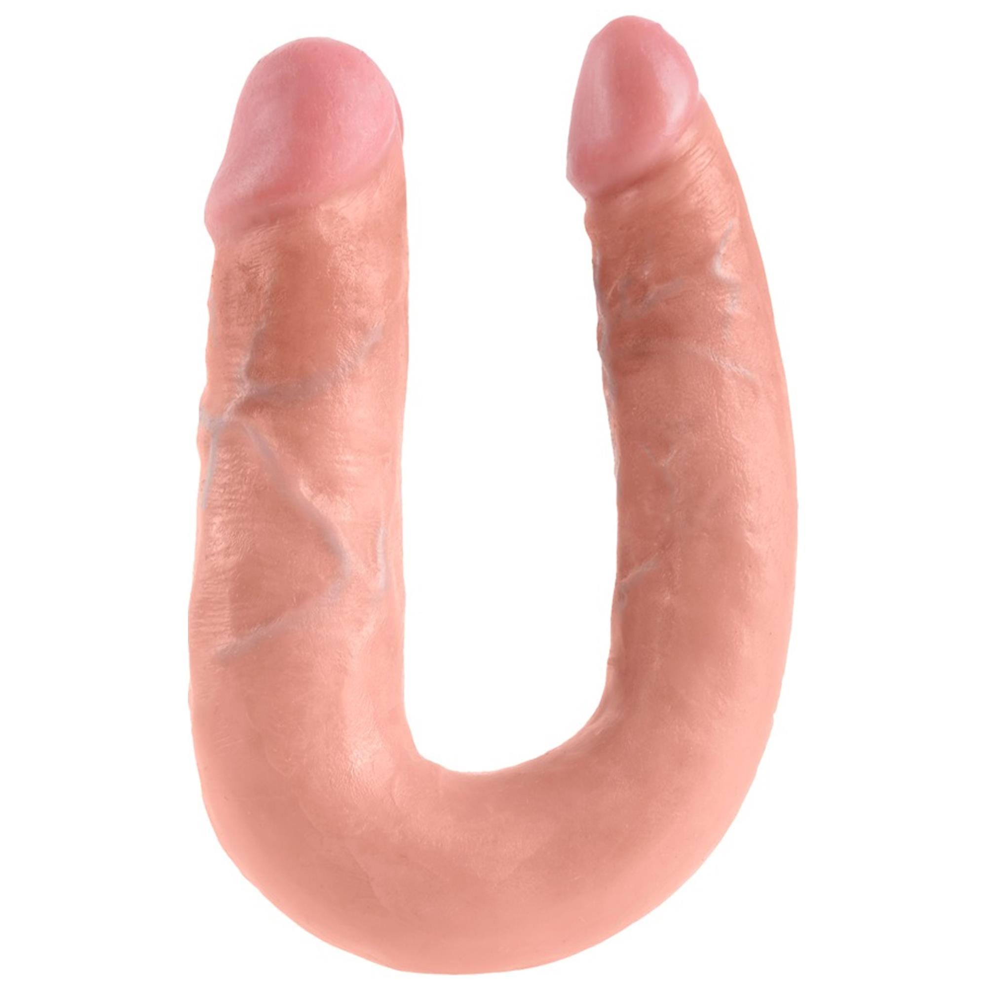 King Cock Double Trouble dubbeldildo 35 cm i PVC med två realistiska ändar
