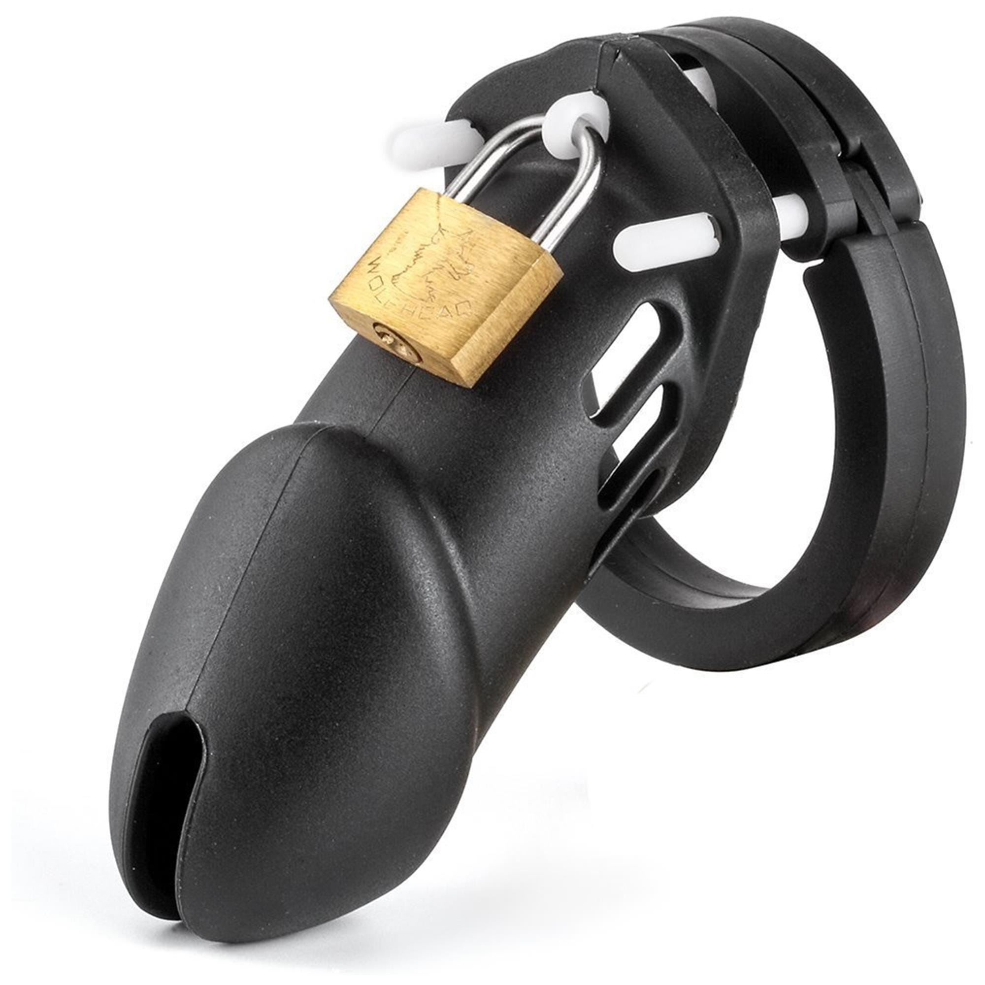 Kyskhetsbälte Cock Cage Black Silicone från Cock Master, svart silikon