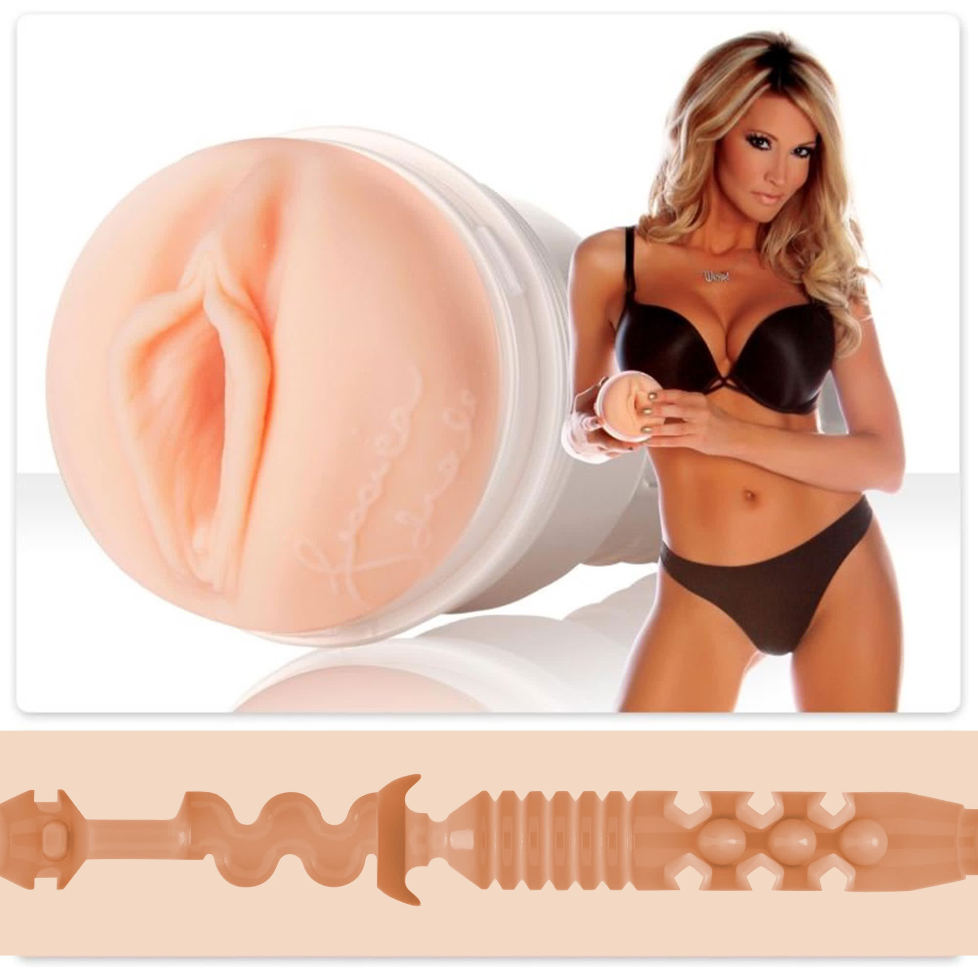 Fleshlight Jessica Drake Heavenly lösvagina i vitt Fleshlight-hölje