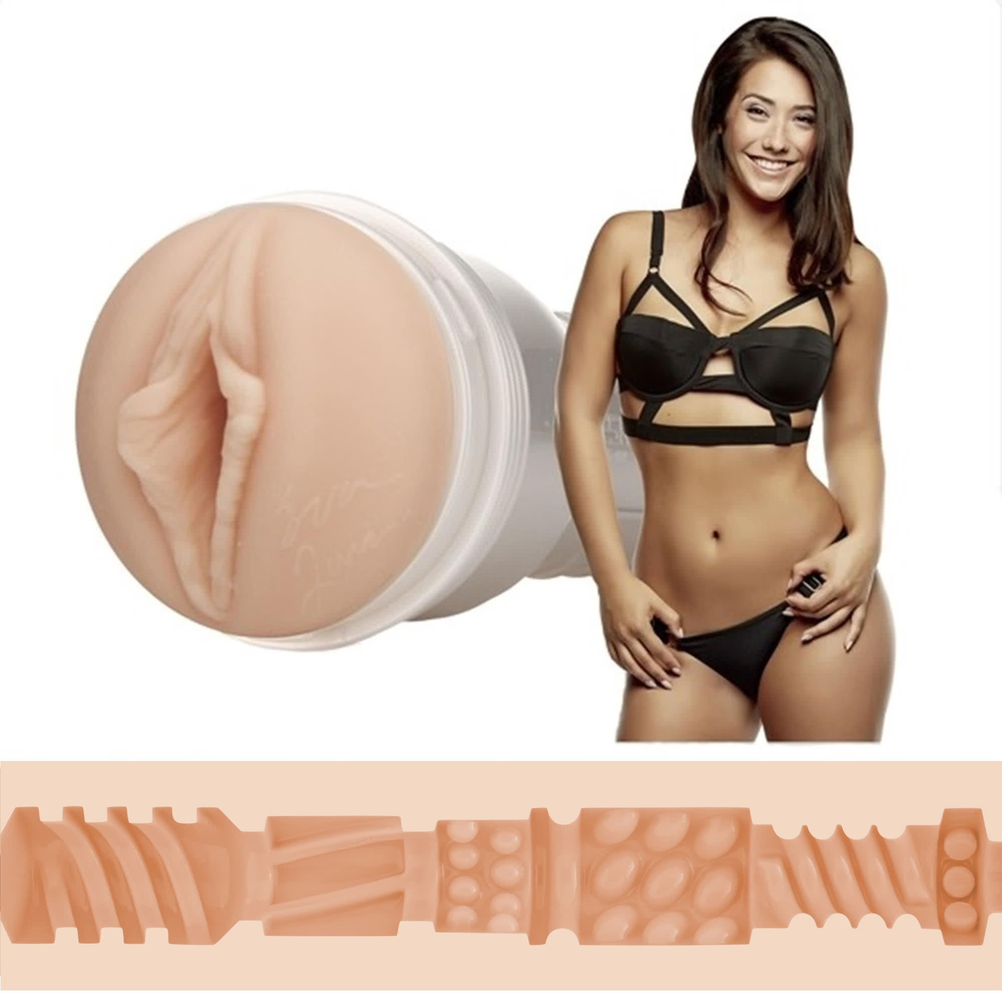 Fleshlight Eva Lovia Sugar lösvagina i vitt standardfodral