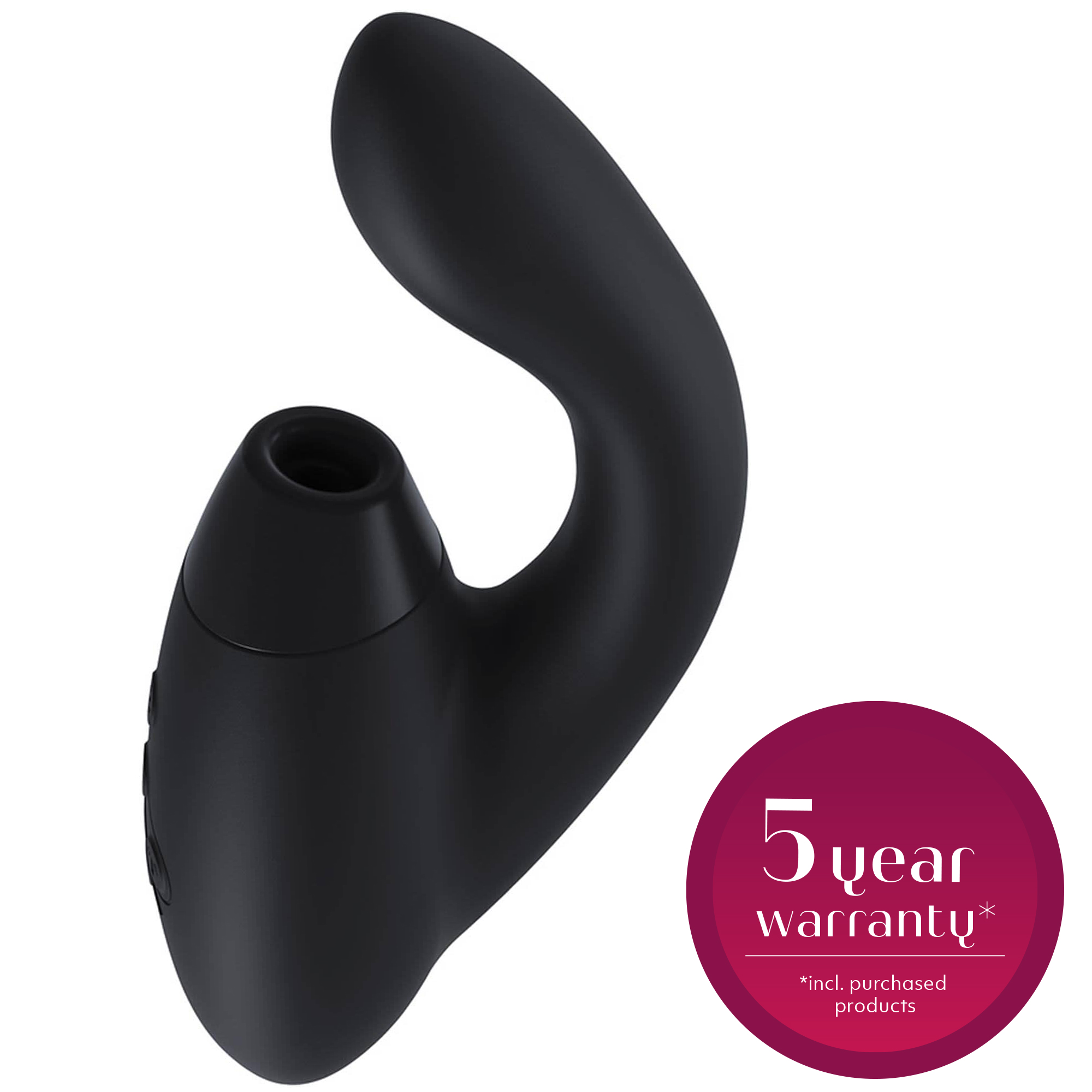 Womanizer Duo 2 Black – lufttrycksvibrator med G-punktsfunktion i svart silikon