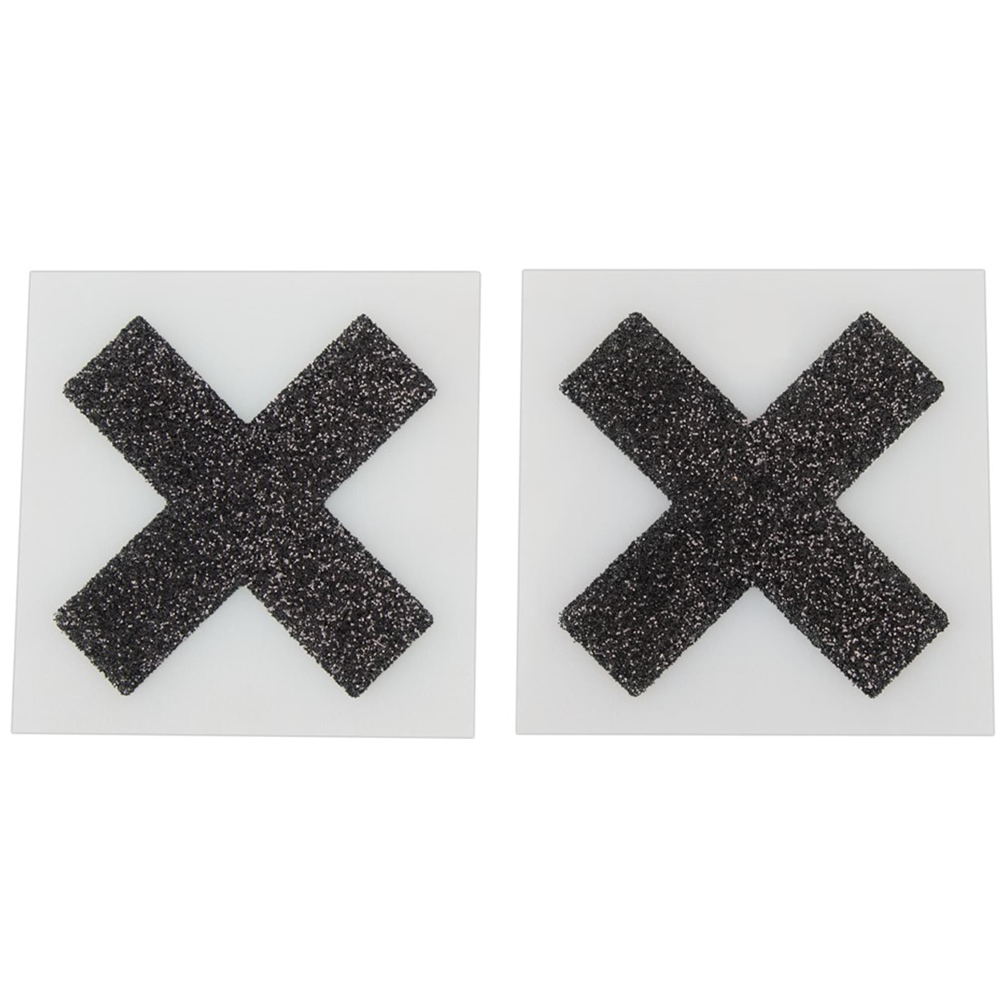 Nipple Sticker Cross Black från Cottelli Collection, X-formade glittriga bröstklistermärken