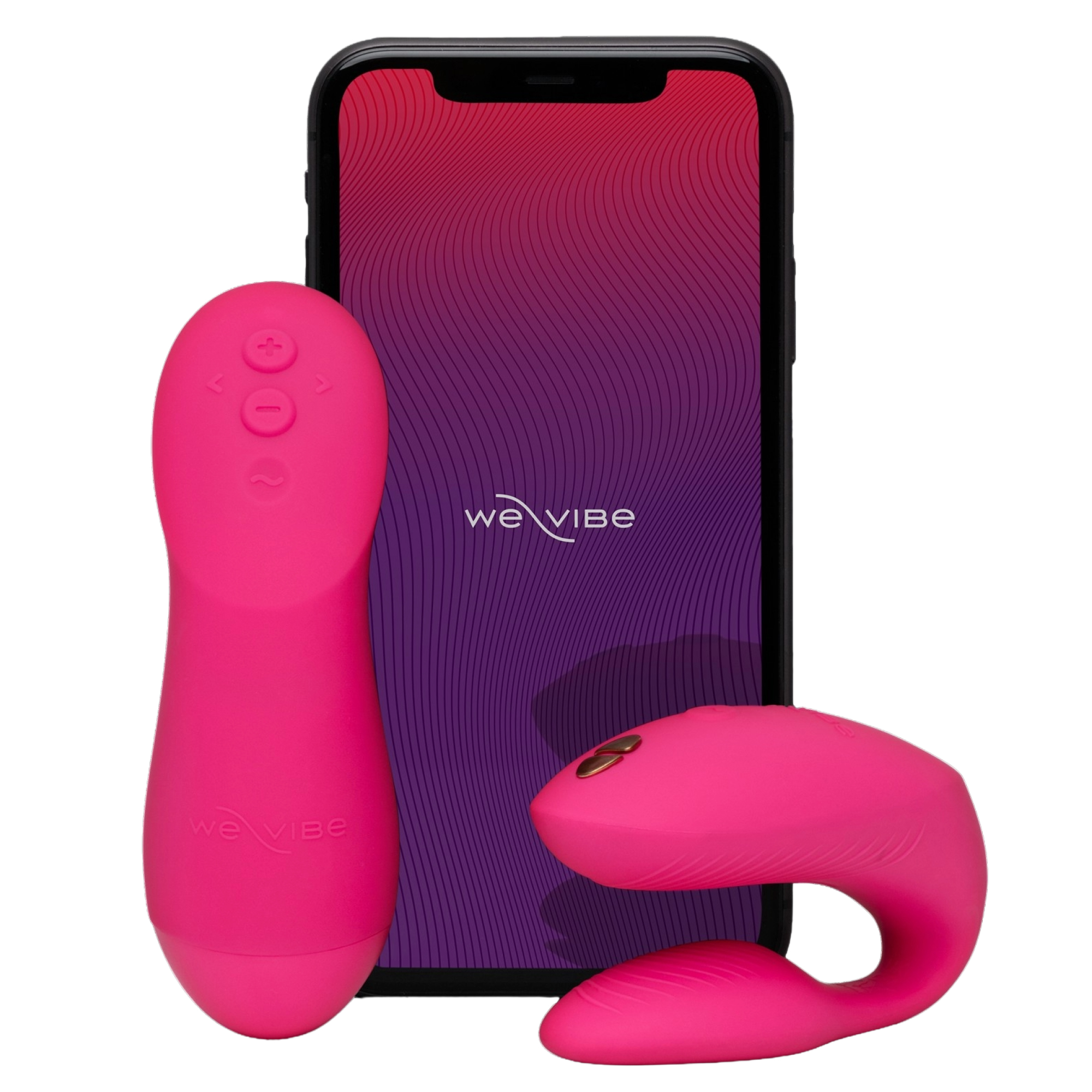 We-Vibe Chorus Cosmic Pink parvibrator, produktbild framifrån