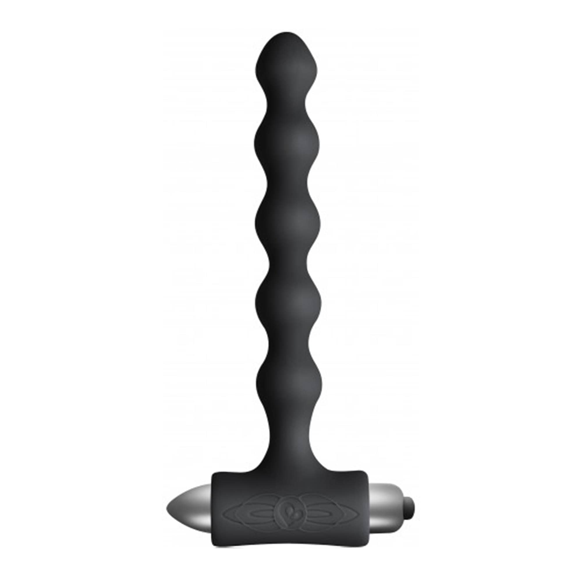 Petite Sensations Pearls Black från Rocks-Off, fem graderade analkulor på flexibel stav