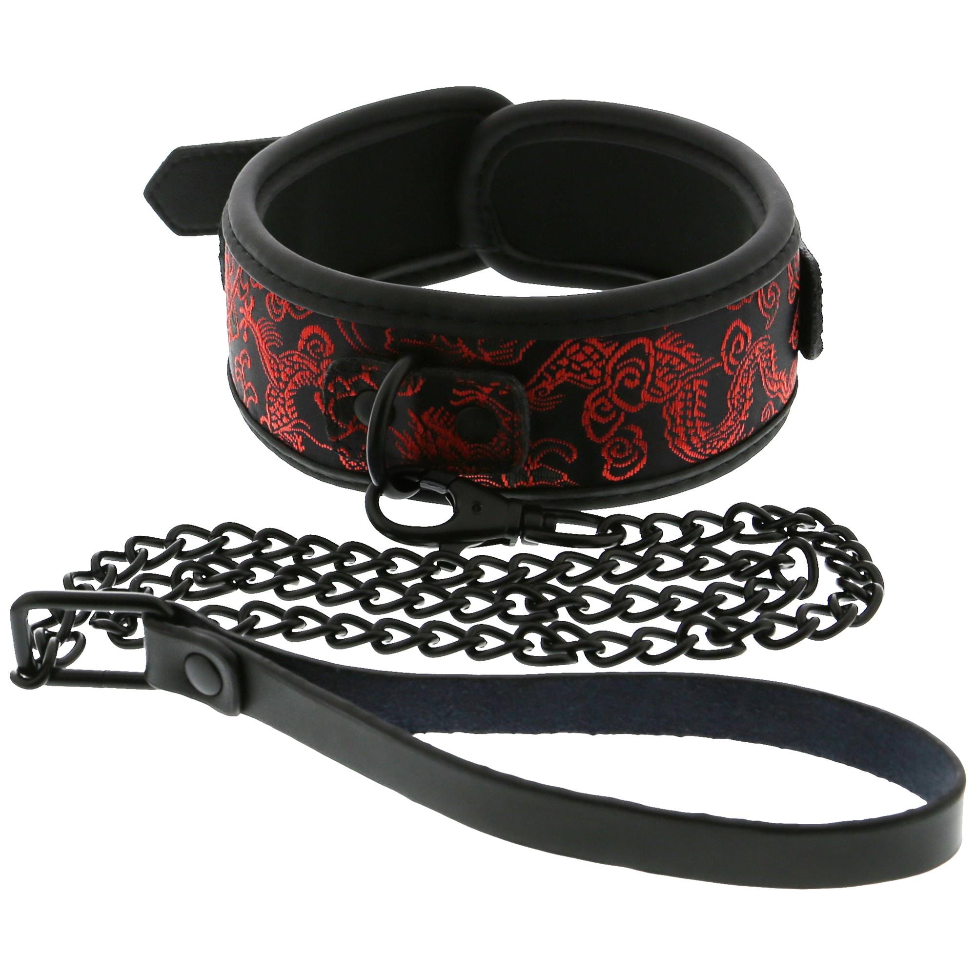 BDSM Halsband Blaze Deluxe Collar & Leash i neopren med avtagbart koppel