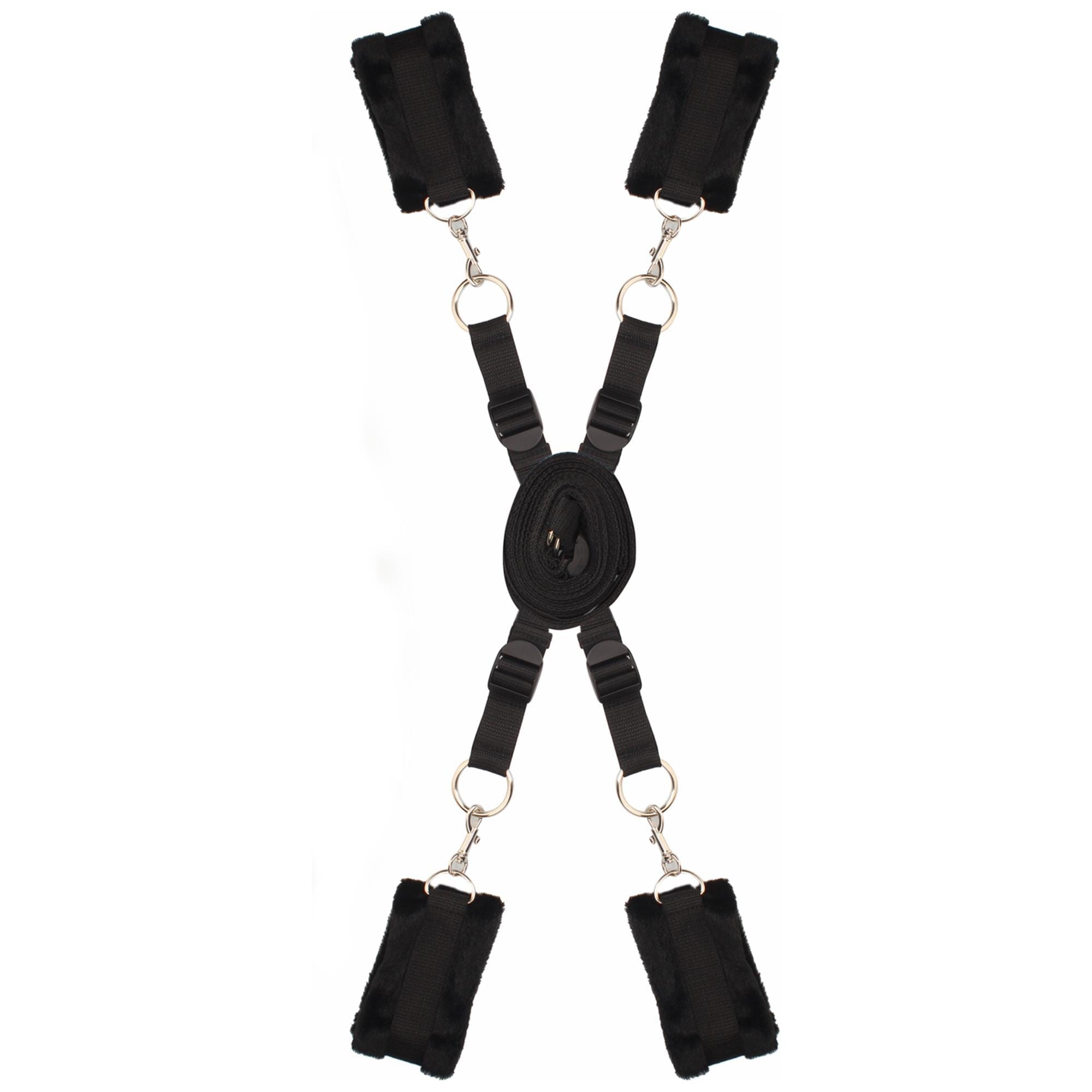 Blaze Bed Restraint Set med hand- och fotbojor och justerbara band