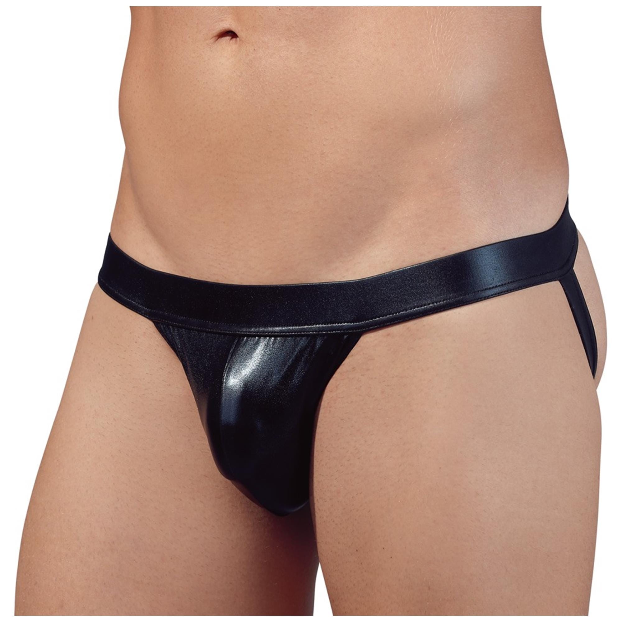 Jockstrap Wetlook Black L från Svenjoyment, sedd framifrån