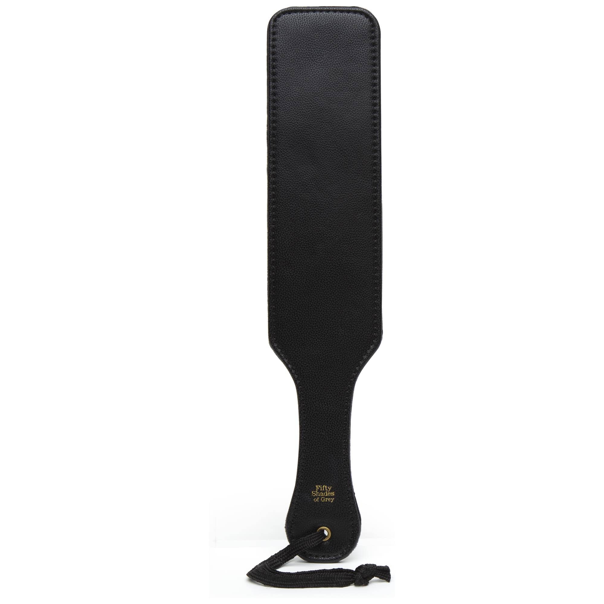 50 Shades of Grey Bound to You Paddle, dubbelsidig paddel i läderimitation och konstpäls, 38 cm