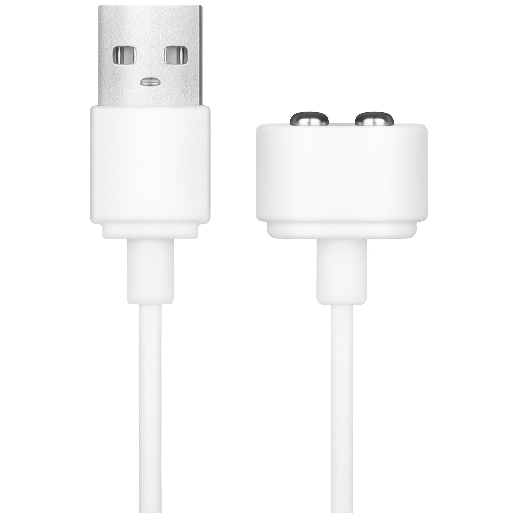 Satisfyer USB Charging Cable white, magnetisk laddningskabel i vitt