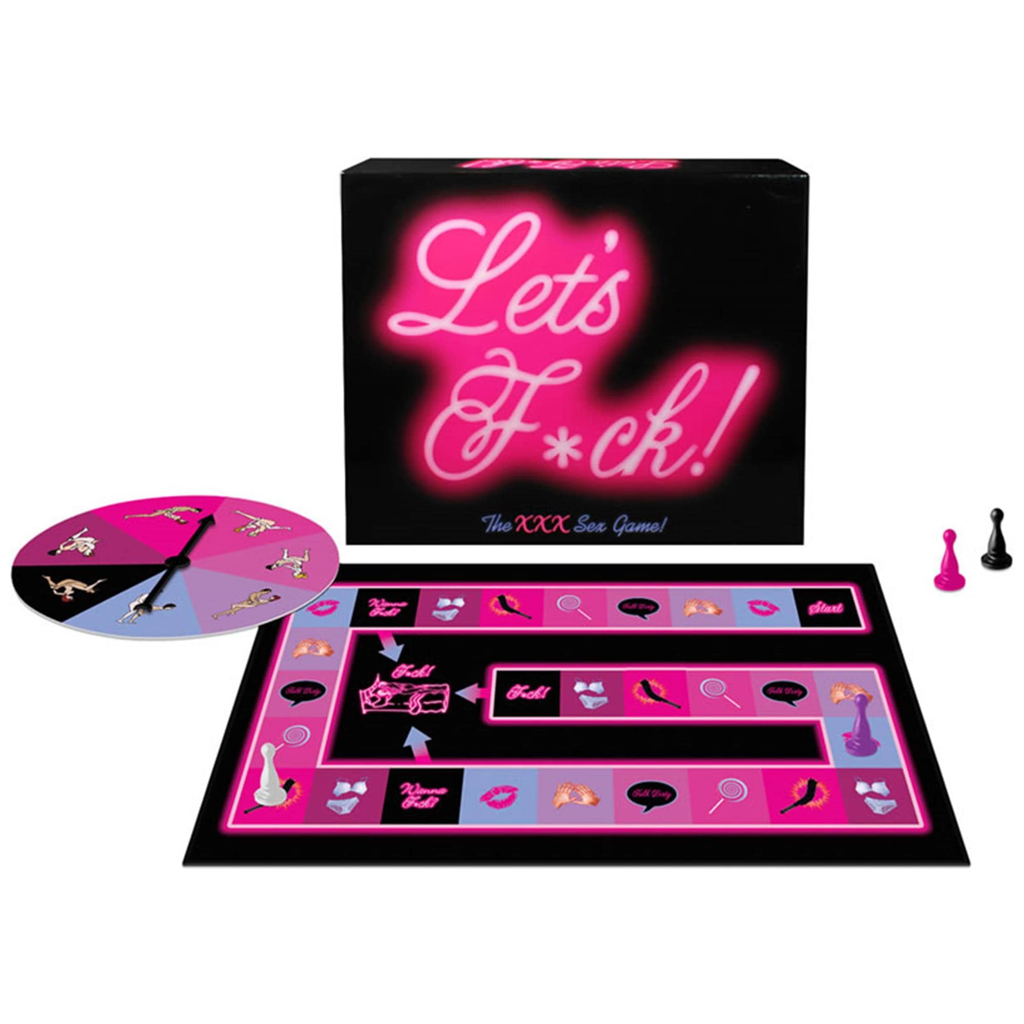 Let's F*ck! Board Game från Kheper Games, erotiskt brädspel för 2–4 spelare