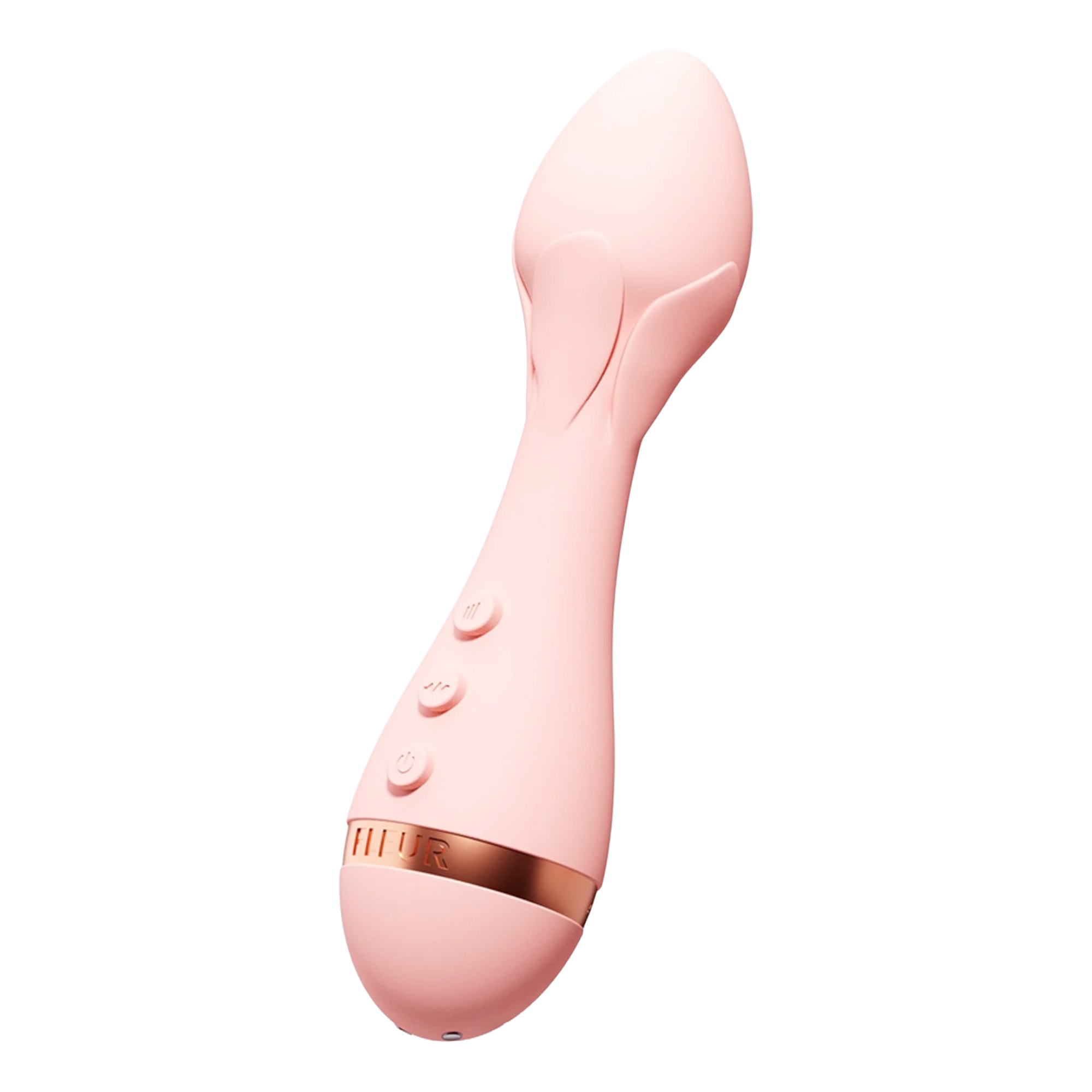Vush Fleur Pink bulletvibrator i rosa mot vit bakgrund
