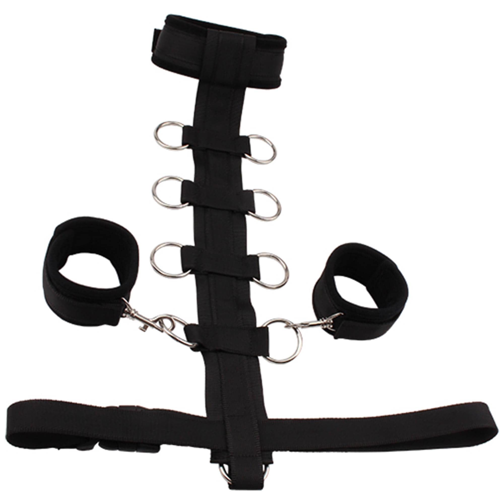 BEHAVE Be my slave set, komplett harness-kit med handfängslen och halsband från Chisa Toys