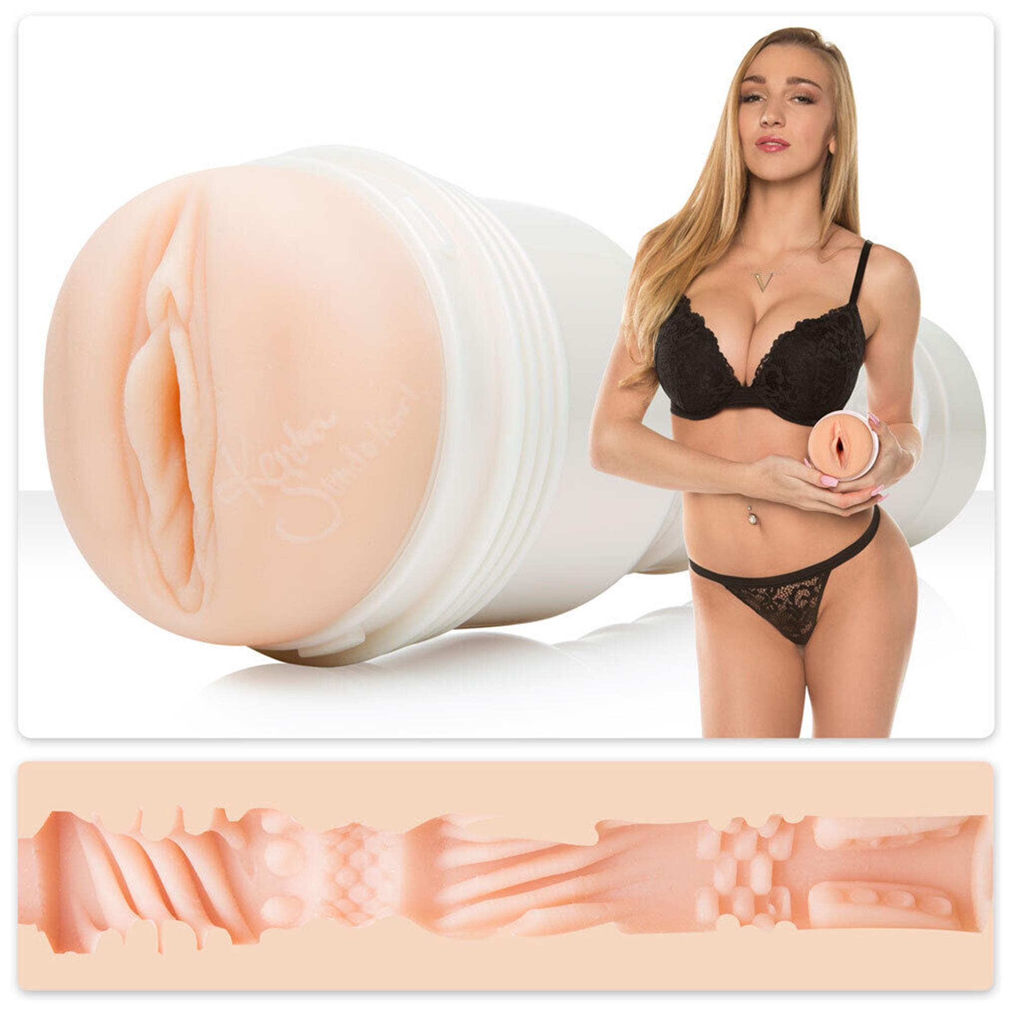 Fleshlight Kendra Sunderland Angel lösvagina i pärlvitt hölje