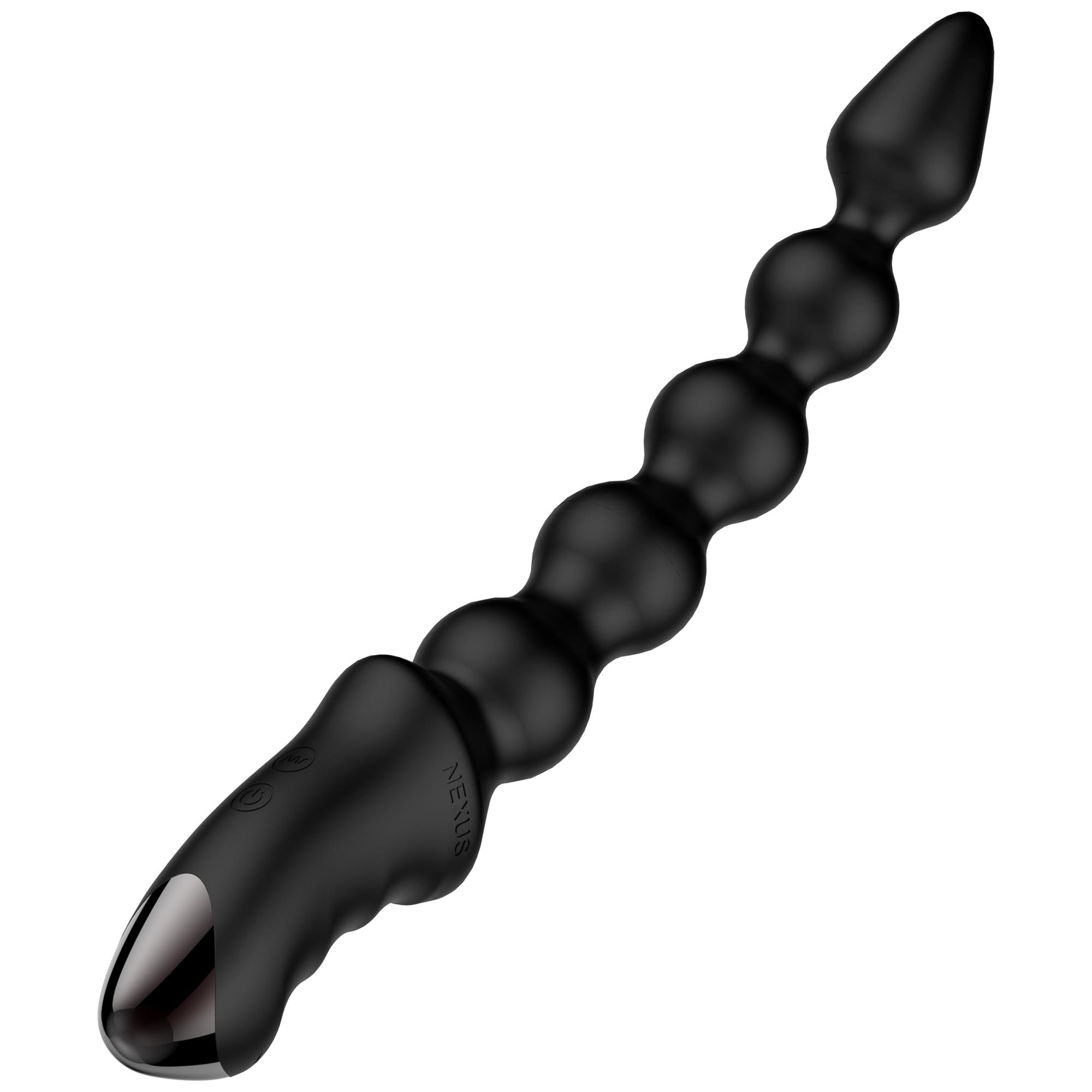 Nexus Bendz Bendable Vibrator Anal Probe Edition i silikon, böjbar design med kulor längs skaftet