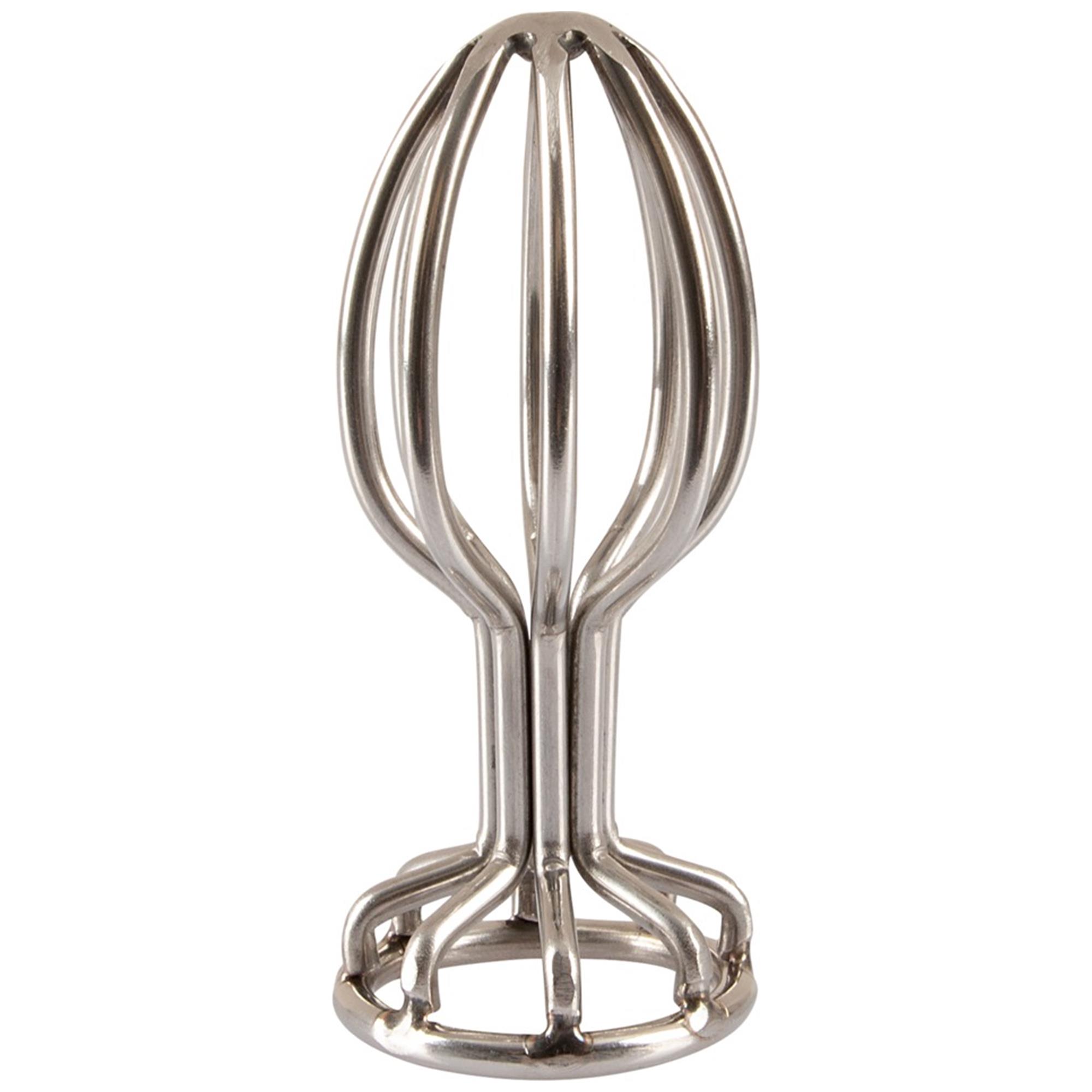 Anos Metal Cage Butt Plug 6,8cm i rostfritt stål med öppen bur-design