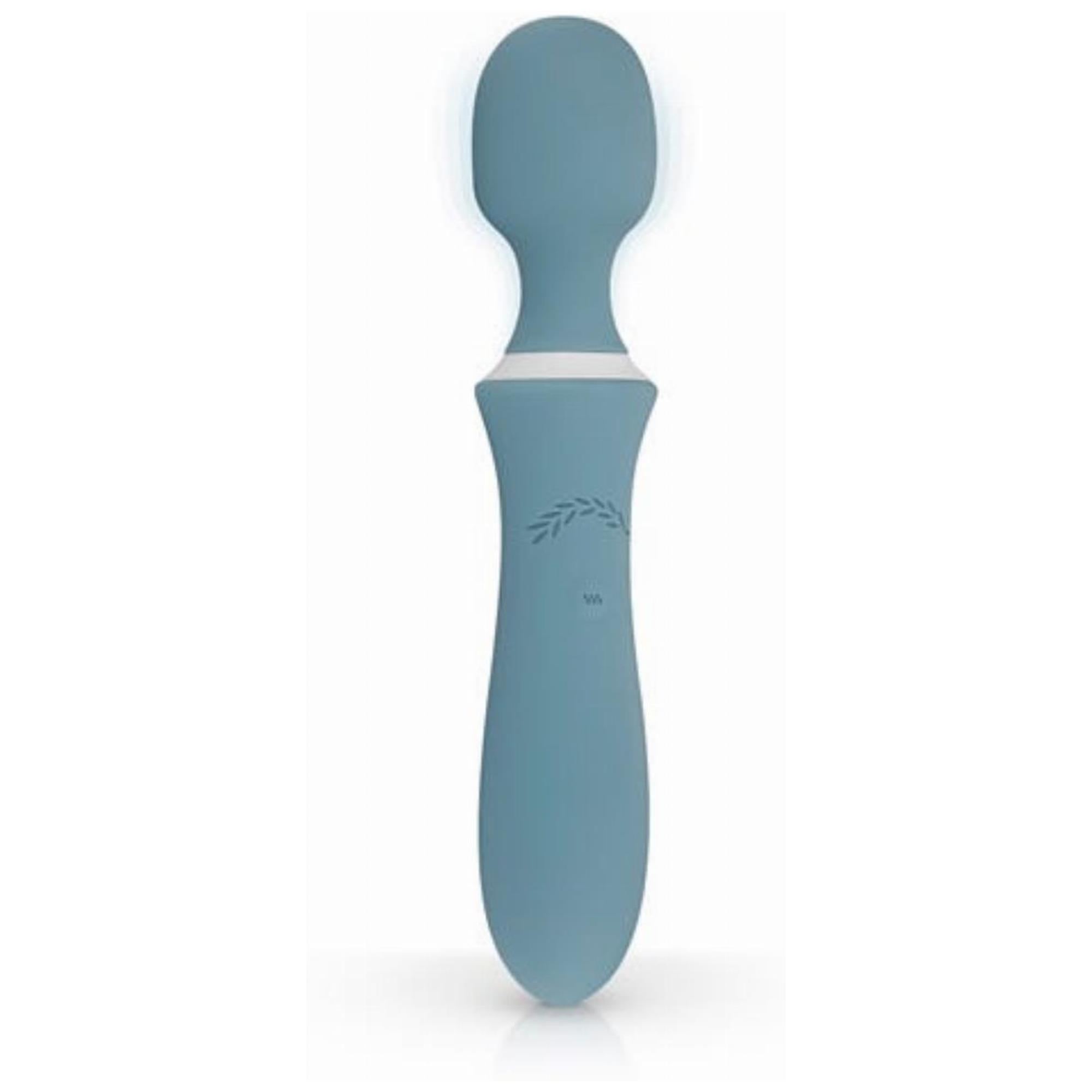 The Orchid Wand Vibrator från Bloom, sedd framifrån med blommönster på handtaget