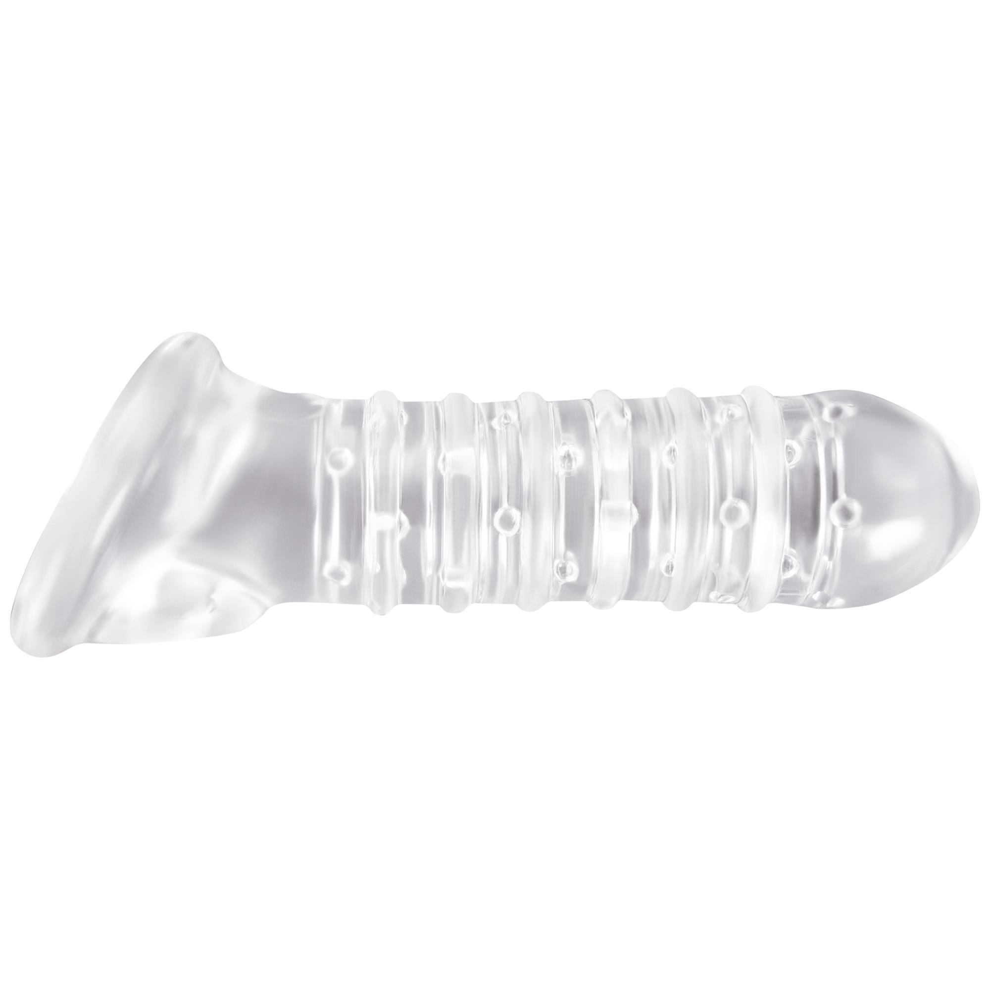 Renegade Ribbed Extension Clear penissleeve från NS Novelties