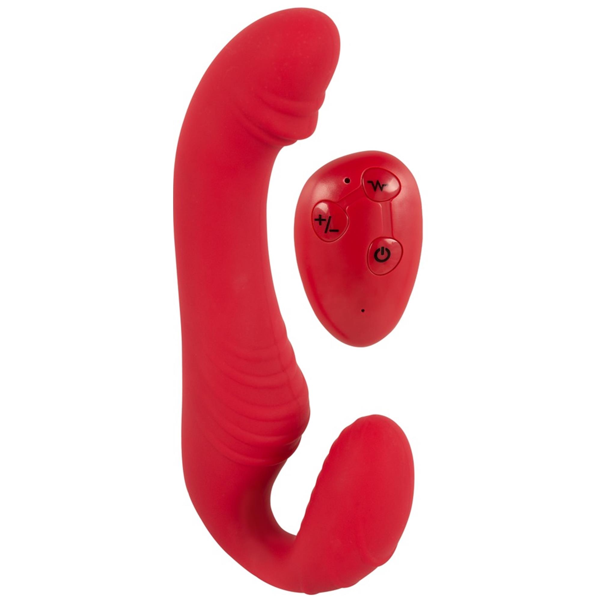 Rc Strapless Strapon 3 från You2Toys i mjukt rosa silikon med fjärrkontroll