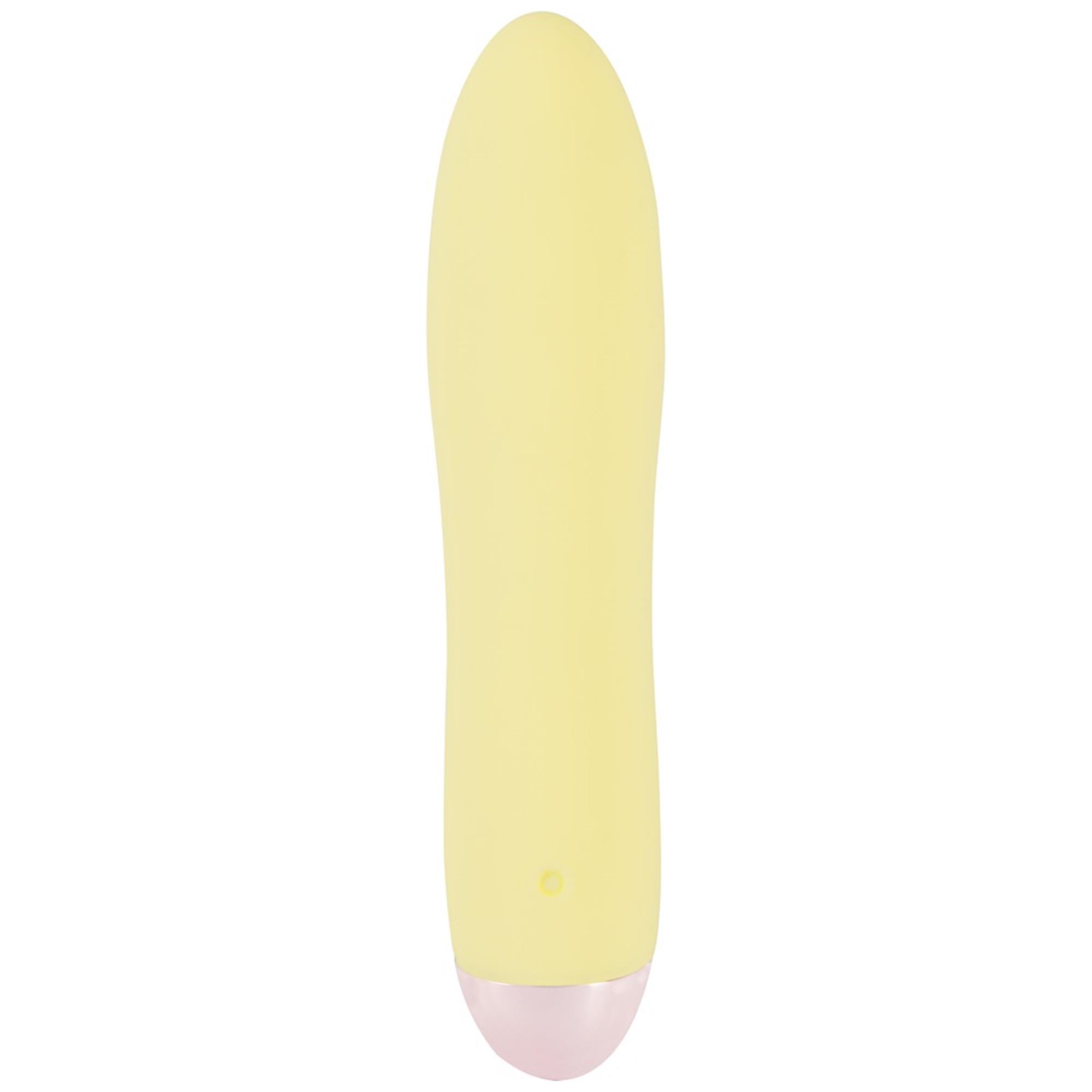 Cuties Mini Vibrator Yellow Sleek, gul kompakt minivibrator med silkesmjuk yta