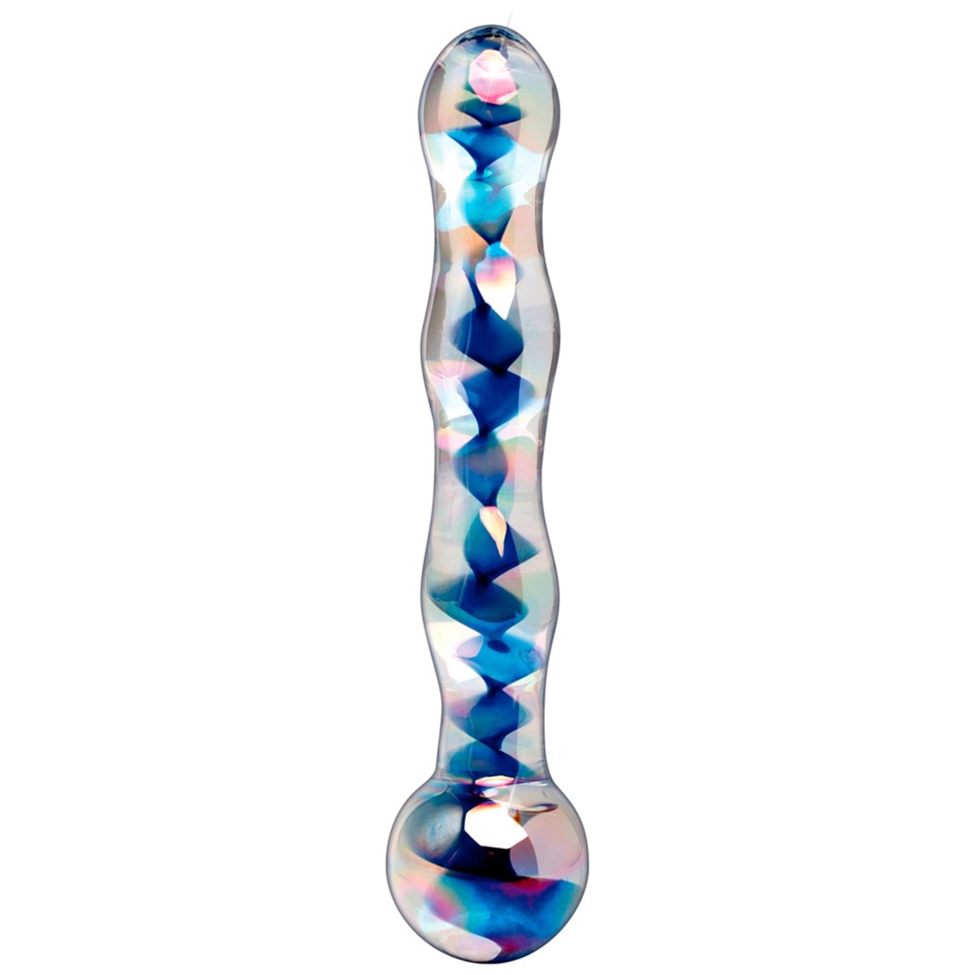 Icicles Glass Dildo No 8, handblåst glasdildo i genomskinligt glas