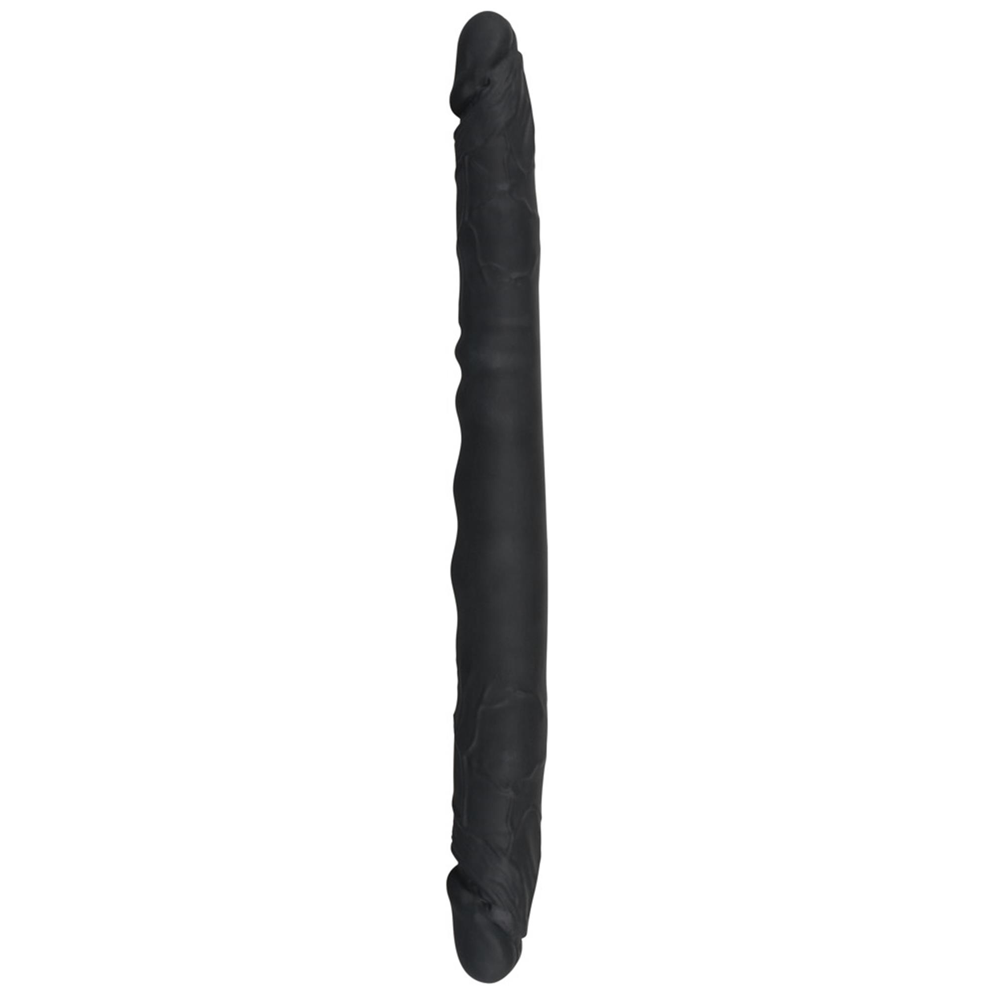 Dubbel Dong Svart – 40 cm dubbeldildo i svart silikon från Bad Kitty