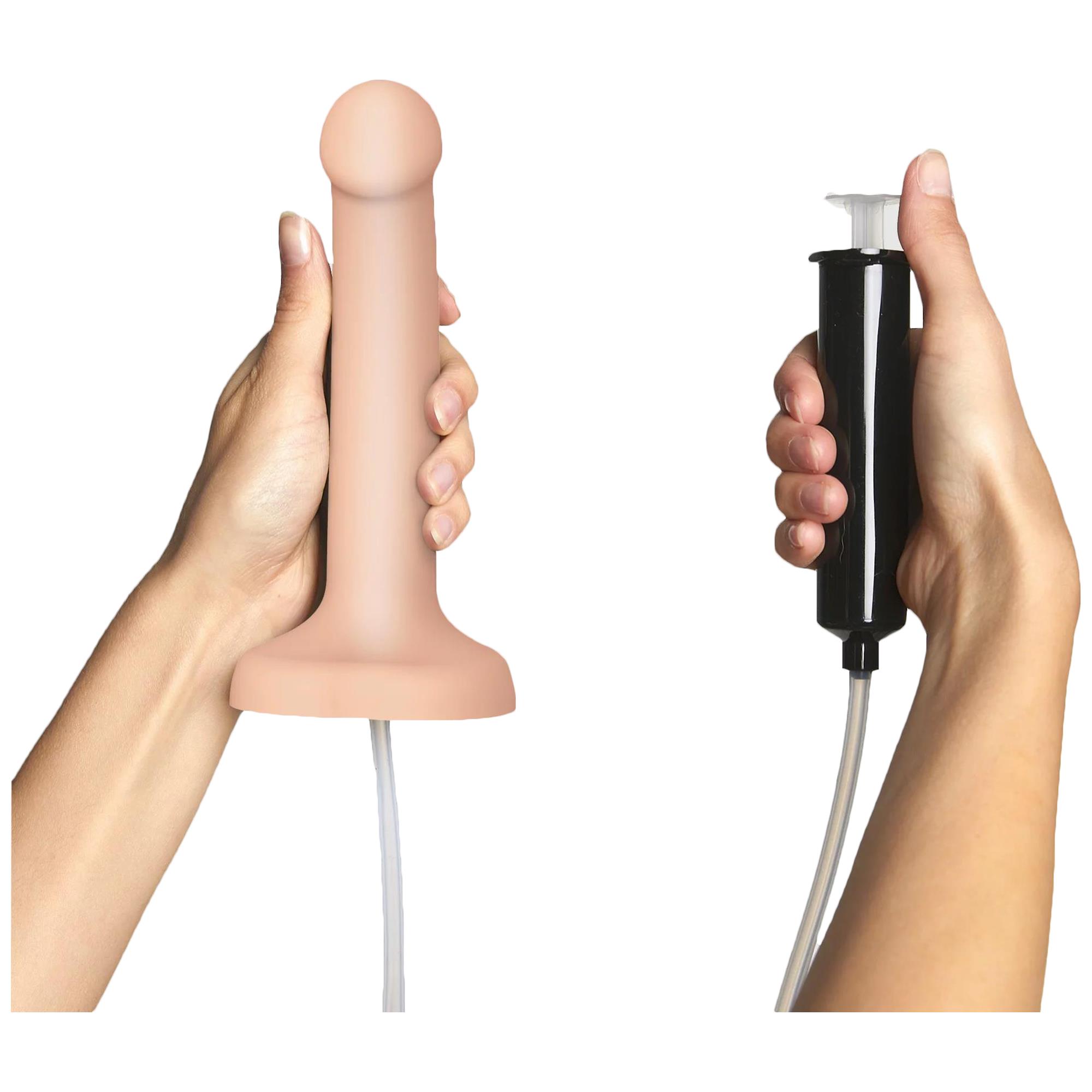 Squirting Cum Semi Realistic Dildo Vanilla L från Strap-on-me