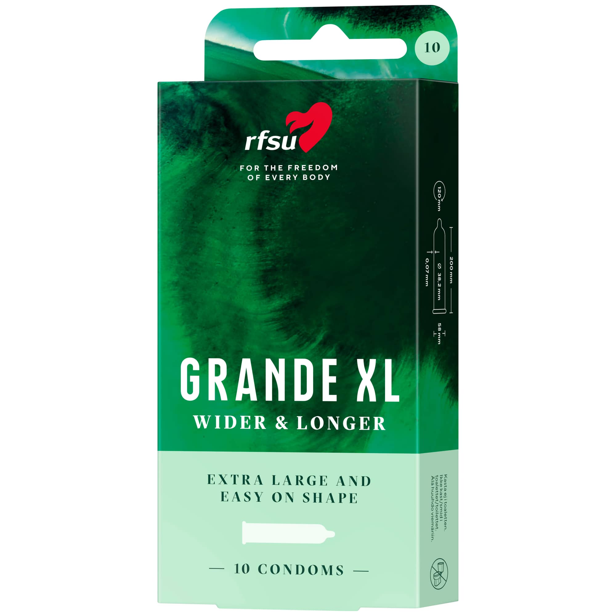 RFSU Grande XL 10-pack kondom förpackning