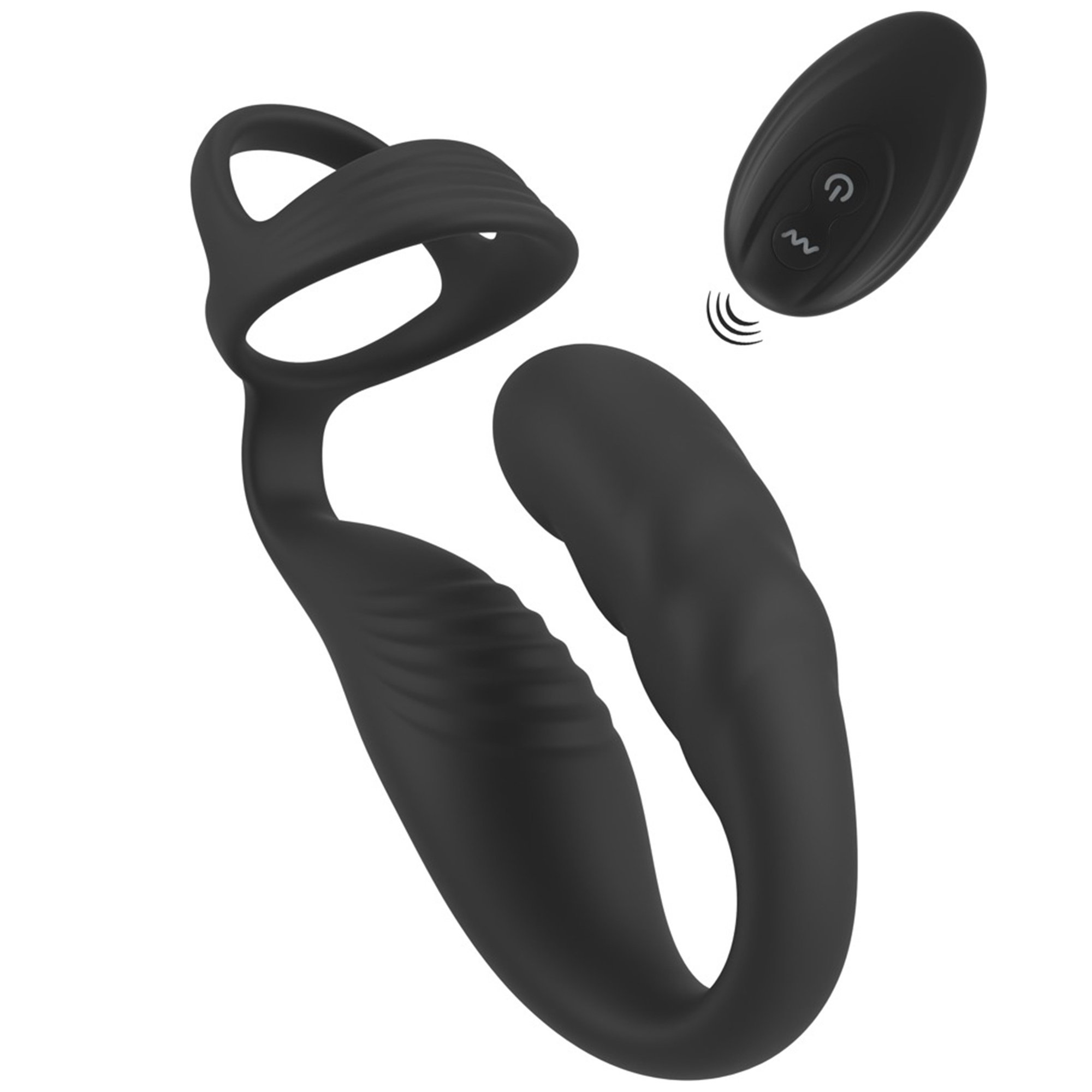 Rebel Cock Ring With RC Prostate Plug – produktbild framifrån