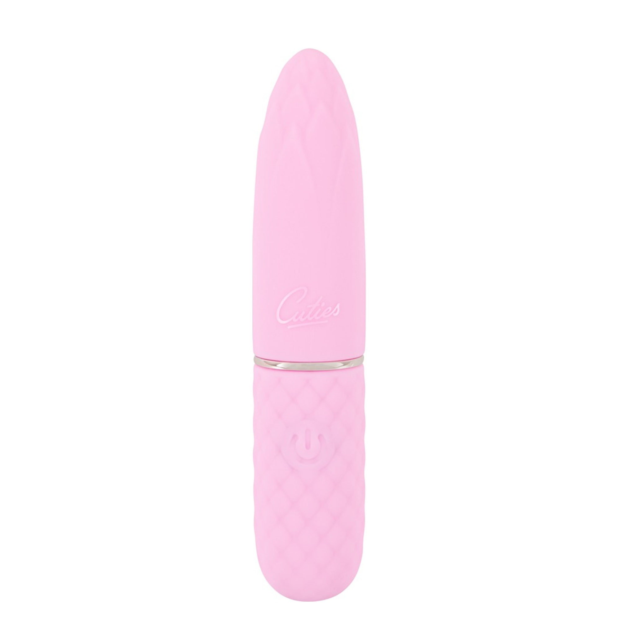 Cuties Mini Vibrator Bullet i rosa mot vit bakgrund