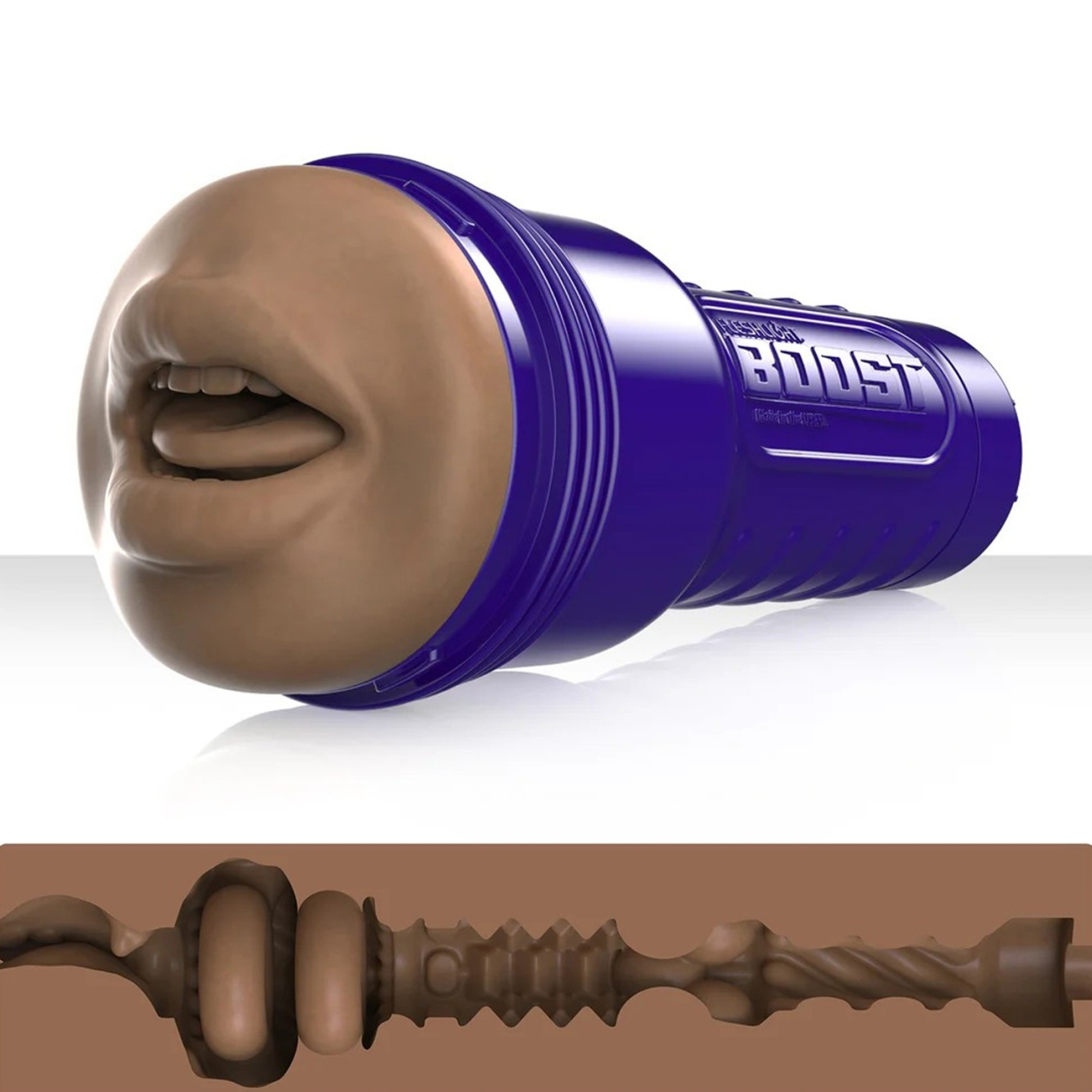 Fleshlight Boost Blow Medium/Dark – munformad masturbator i mörk hudton