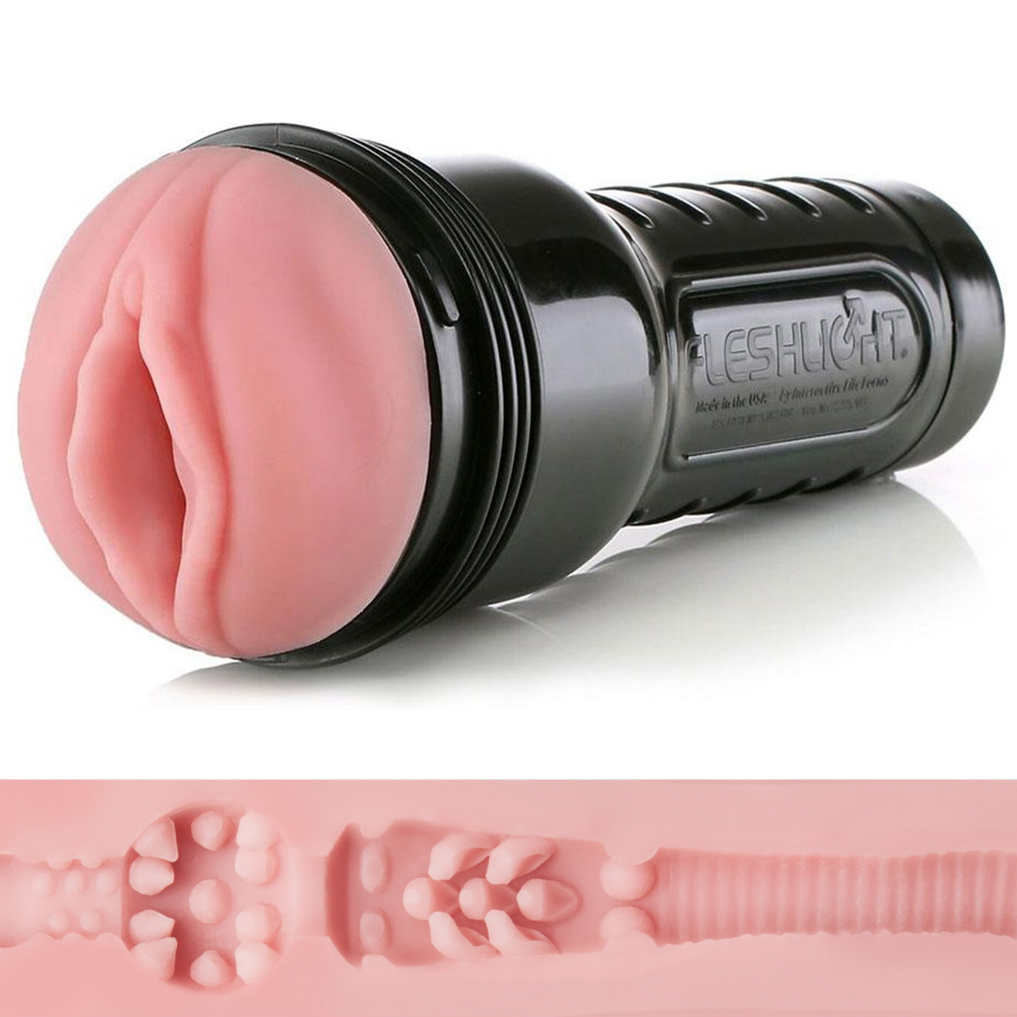 Fleshlight Pink Lady Destroya lösvagina i vitt fodral