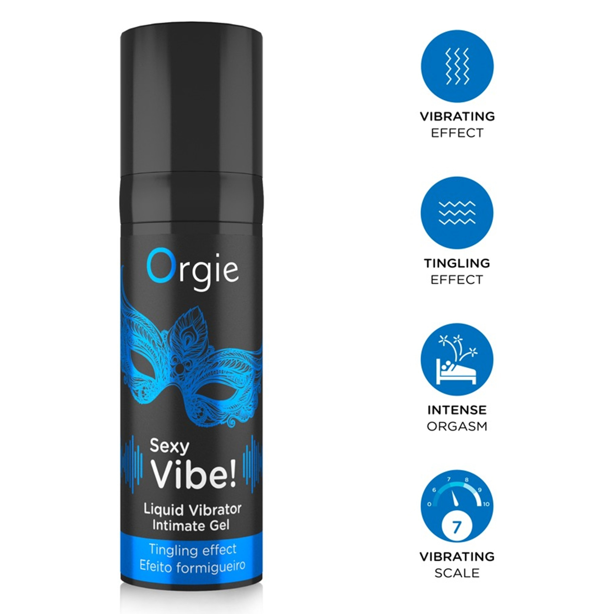 Orgie Liquid Vibrator 15ml flaska med grön förpackning