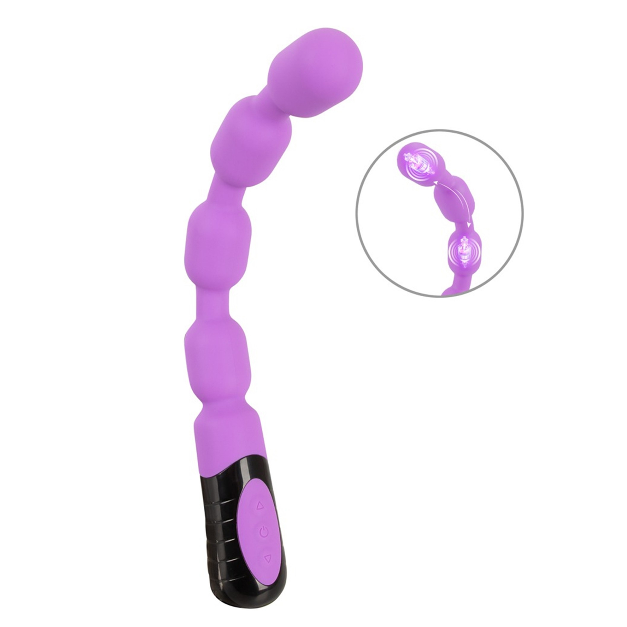 You2Toys High Performance Beads analkulor i silikon med böjd profil