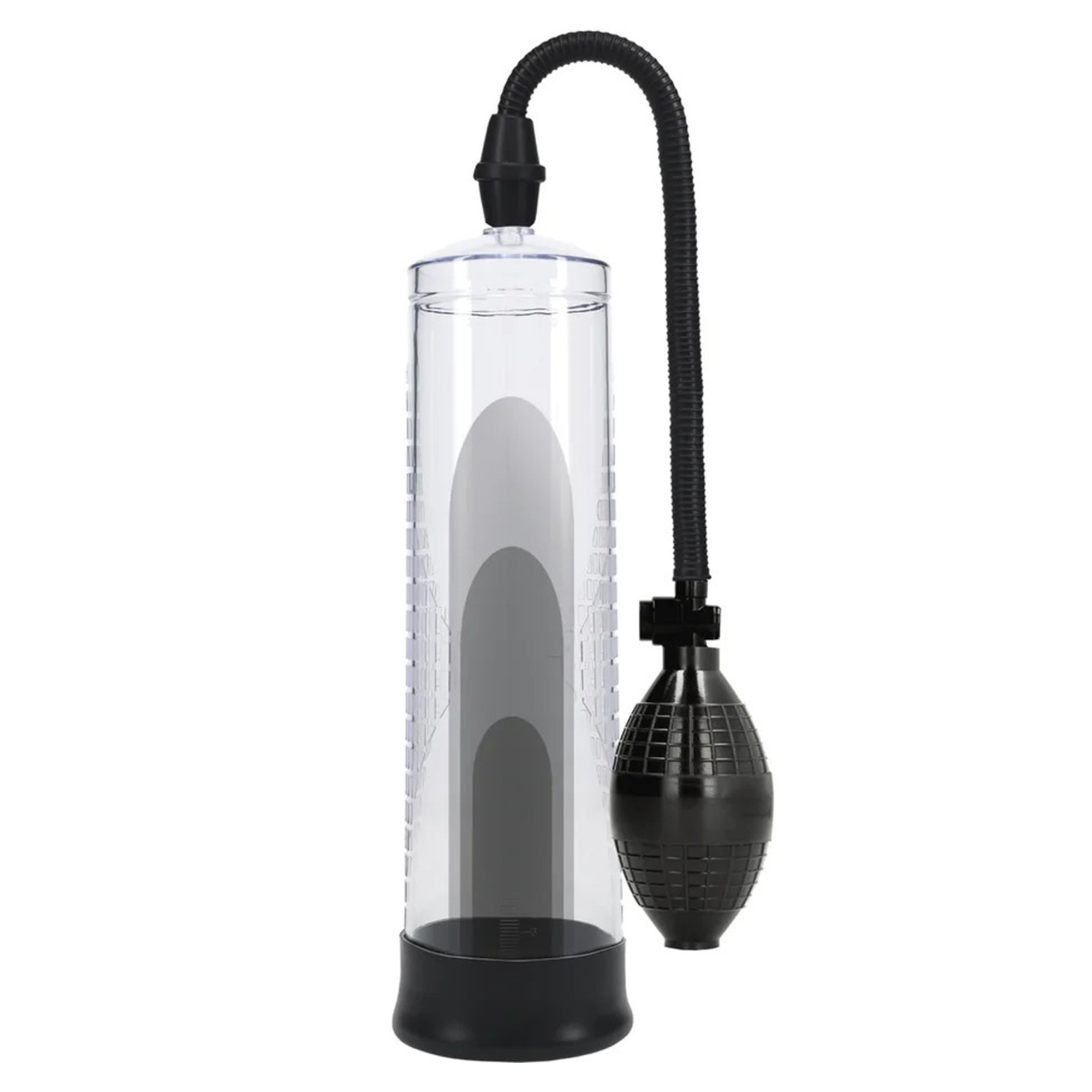 Pumped Basic Pump 1 Transparent manuell penispump med genomskinlig cylinder och silikonsleeve