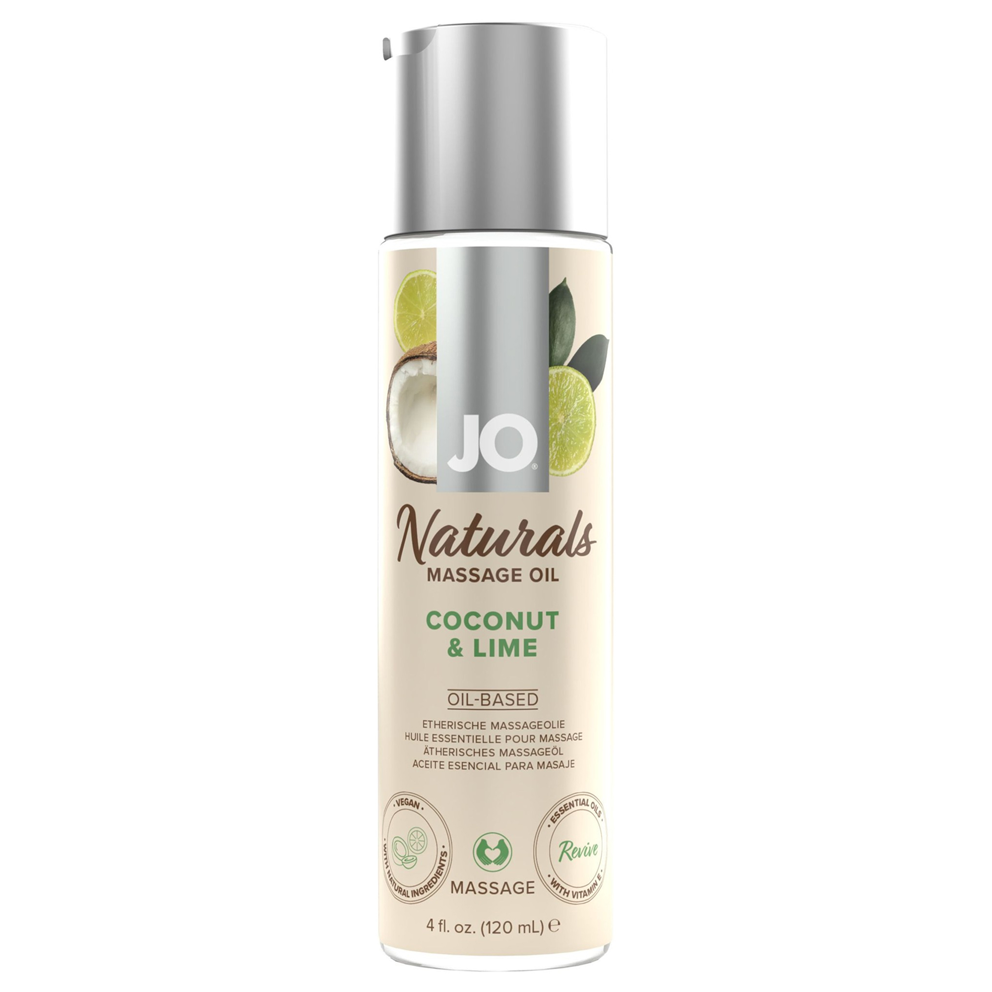 System JO Naturals Massage Oil Coconut And Lime 120 ml flaska
