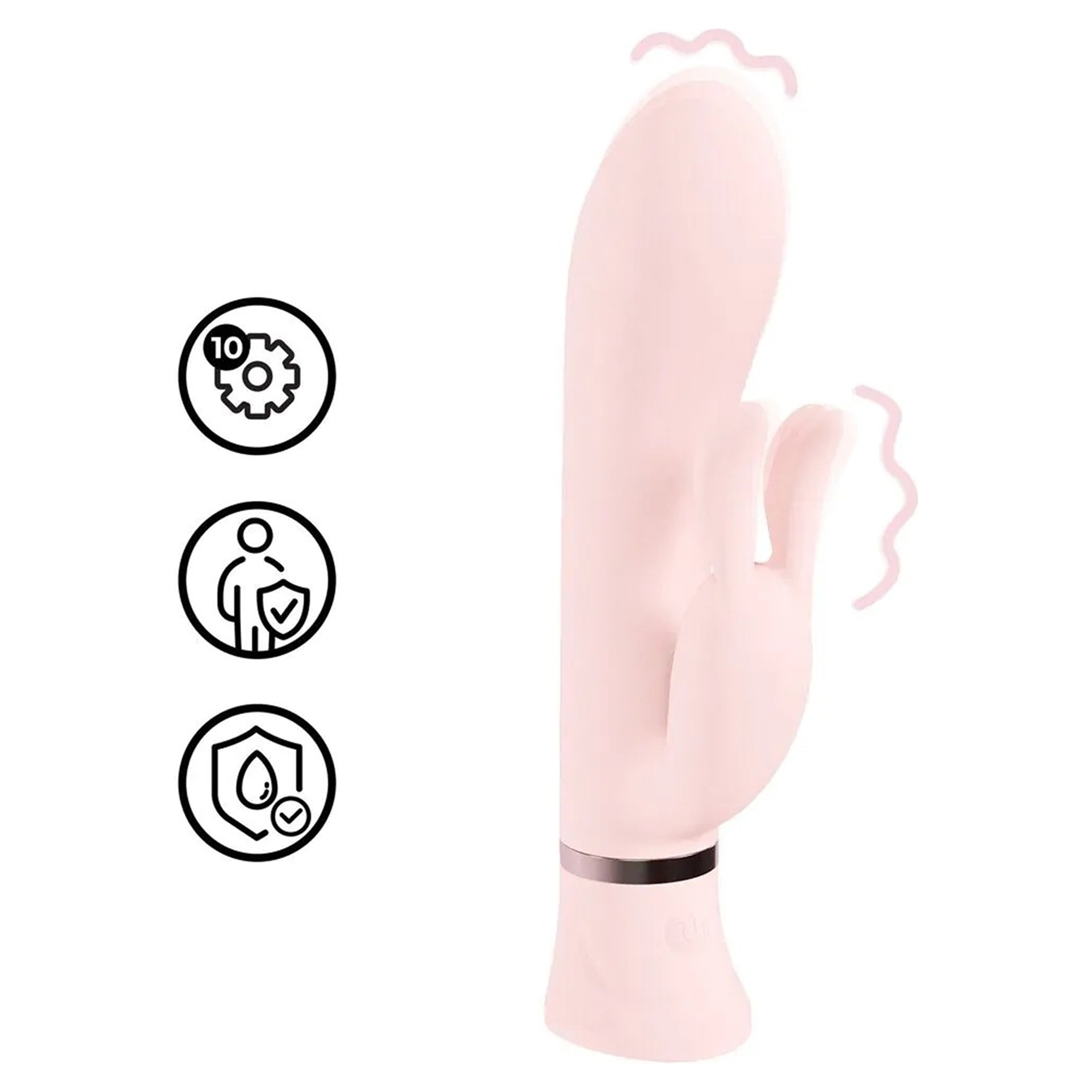 Loveline Tendre Rabbit Vibe i rosa – sidovy