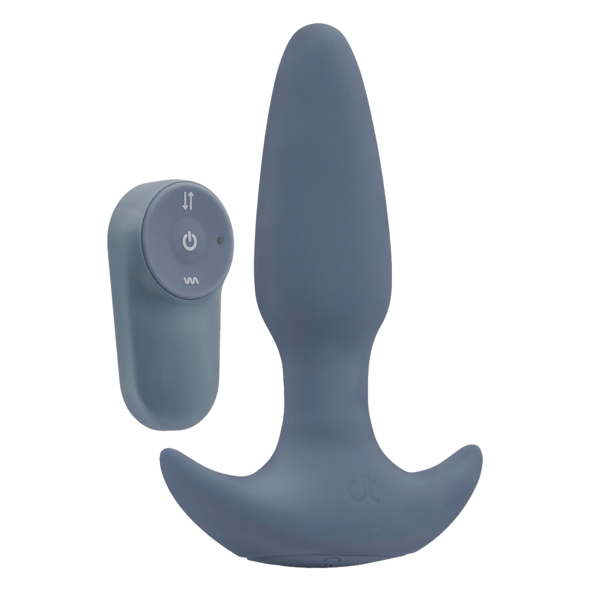 Dreamtoys Pulz Phoebe analvibrator med fjärrkontroll i blått medicinskt silikon