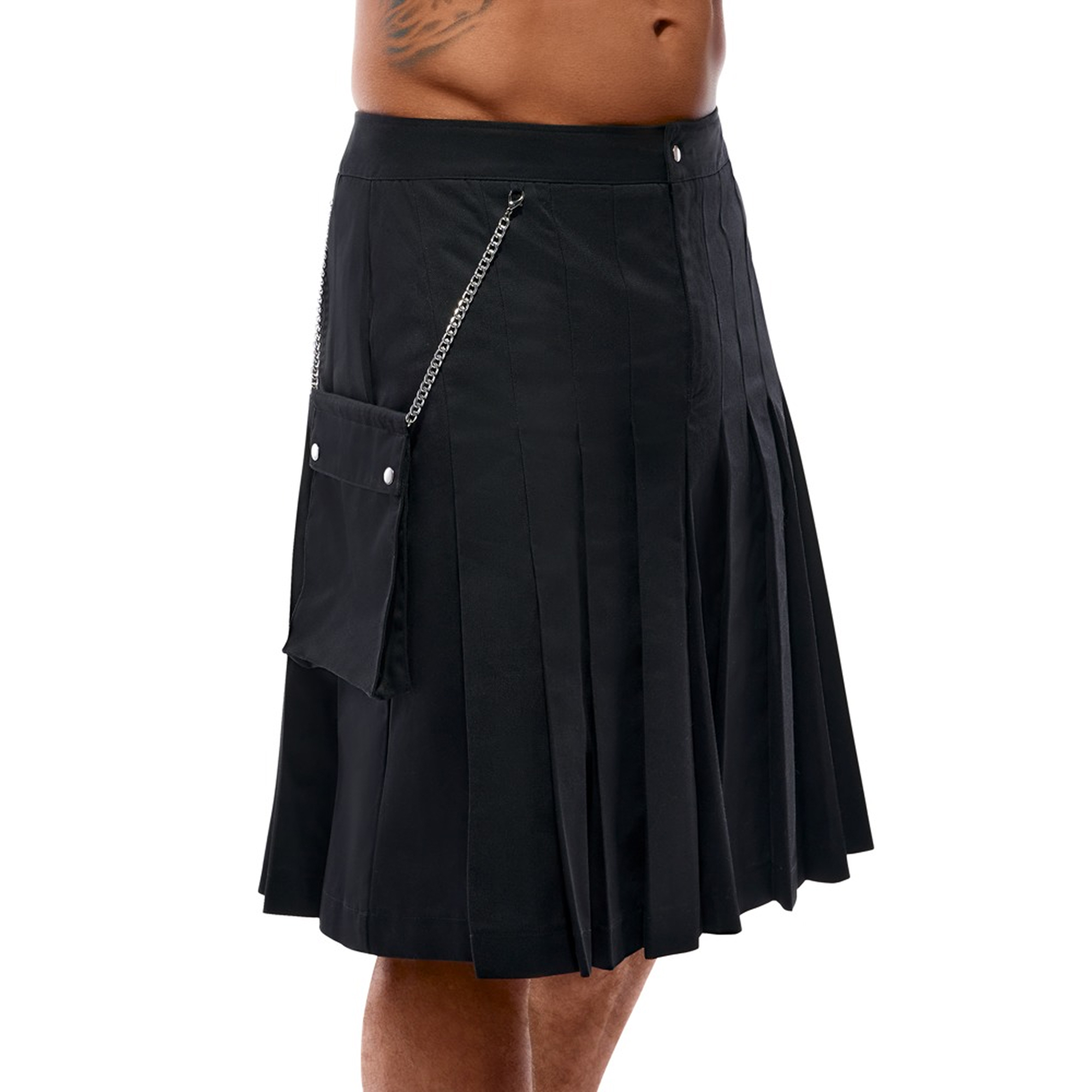 Svenjoyment Kilt svart storlek S, framifrån
