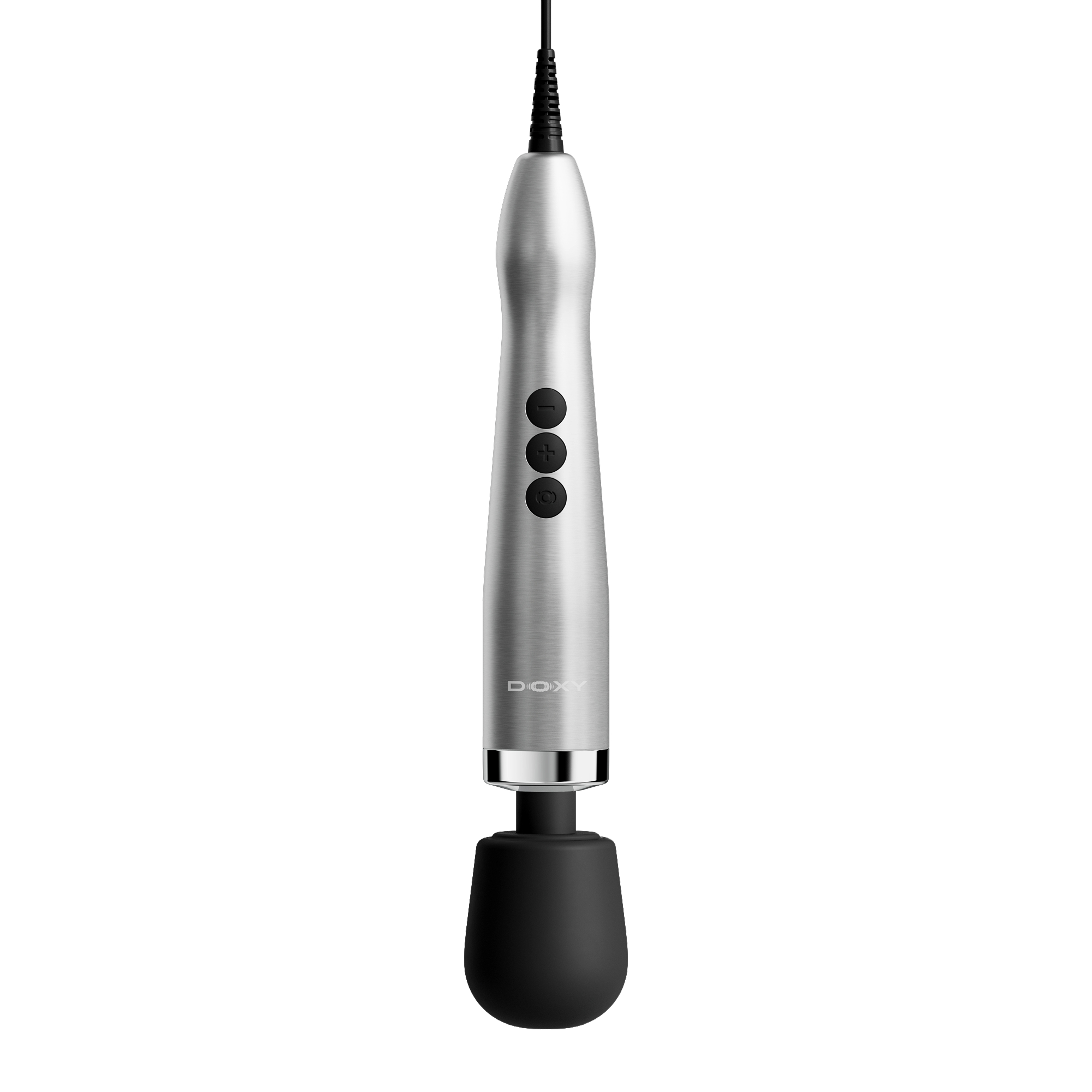 Doxy Die Cast Max Plug-In Silver – nätansluten massagewand i metallhölje