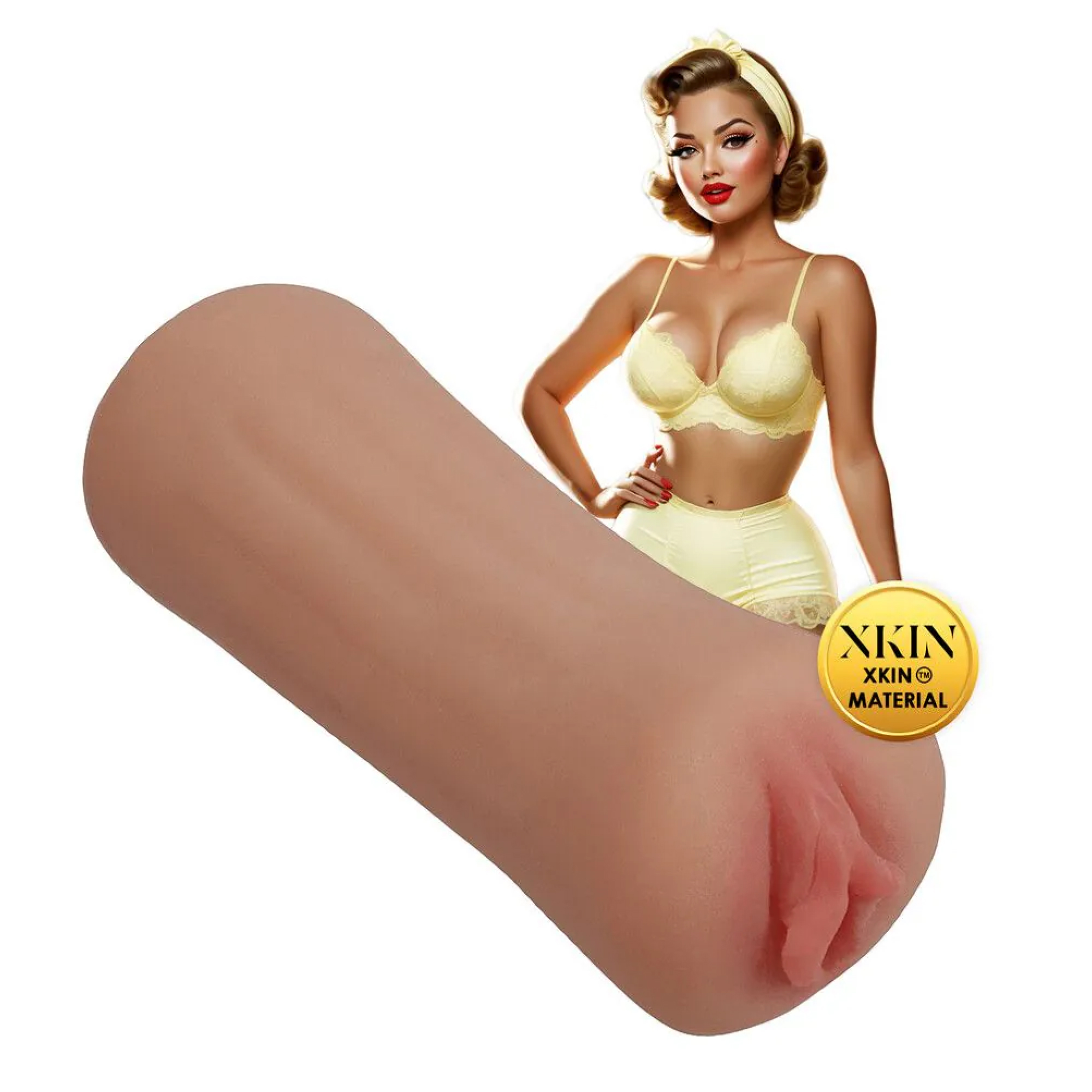 XKIN Pinup Dolls Slumber Party Slut Bettie Blowkiss lösvagina – kompakt och diskret format