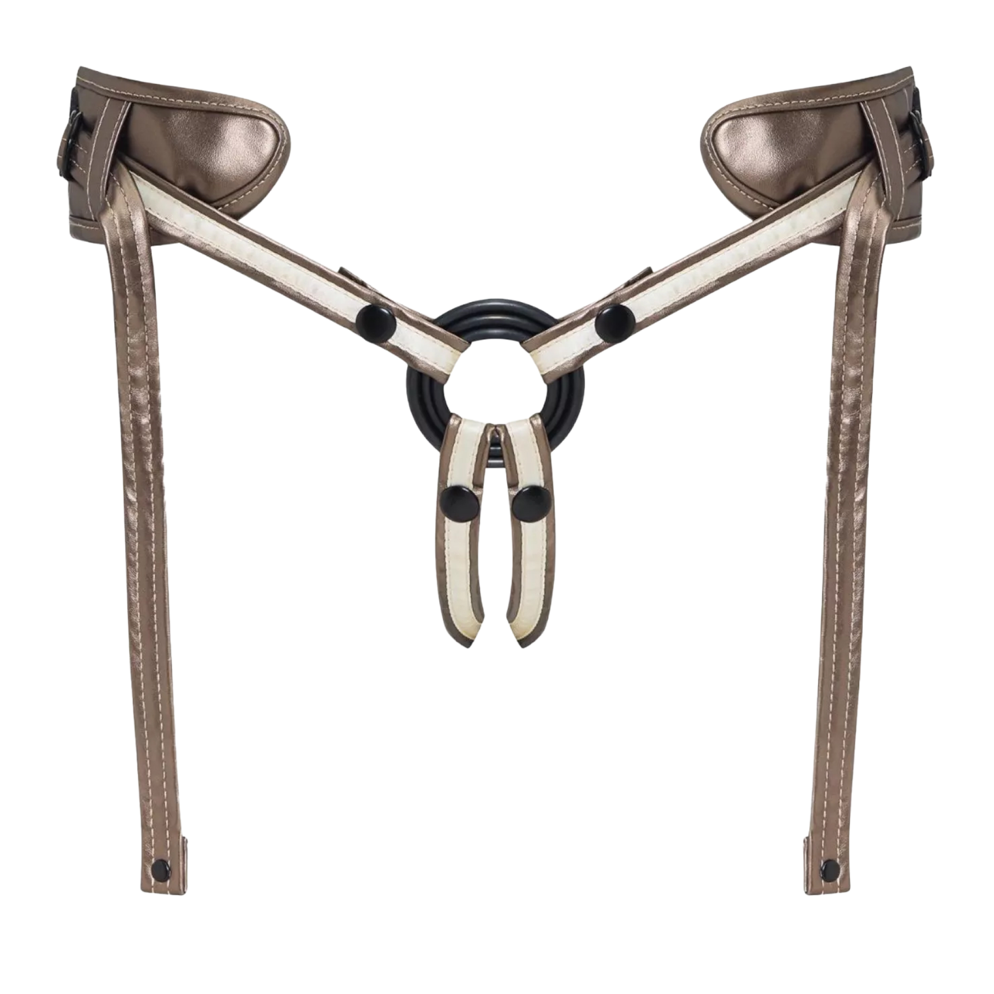Strap-On-Me Leatherette Harness Desirous OS i bronstone konstläder